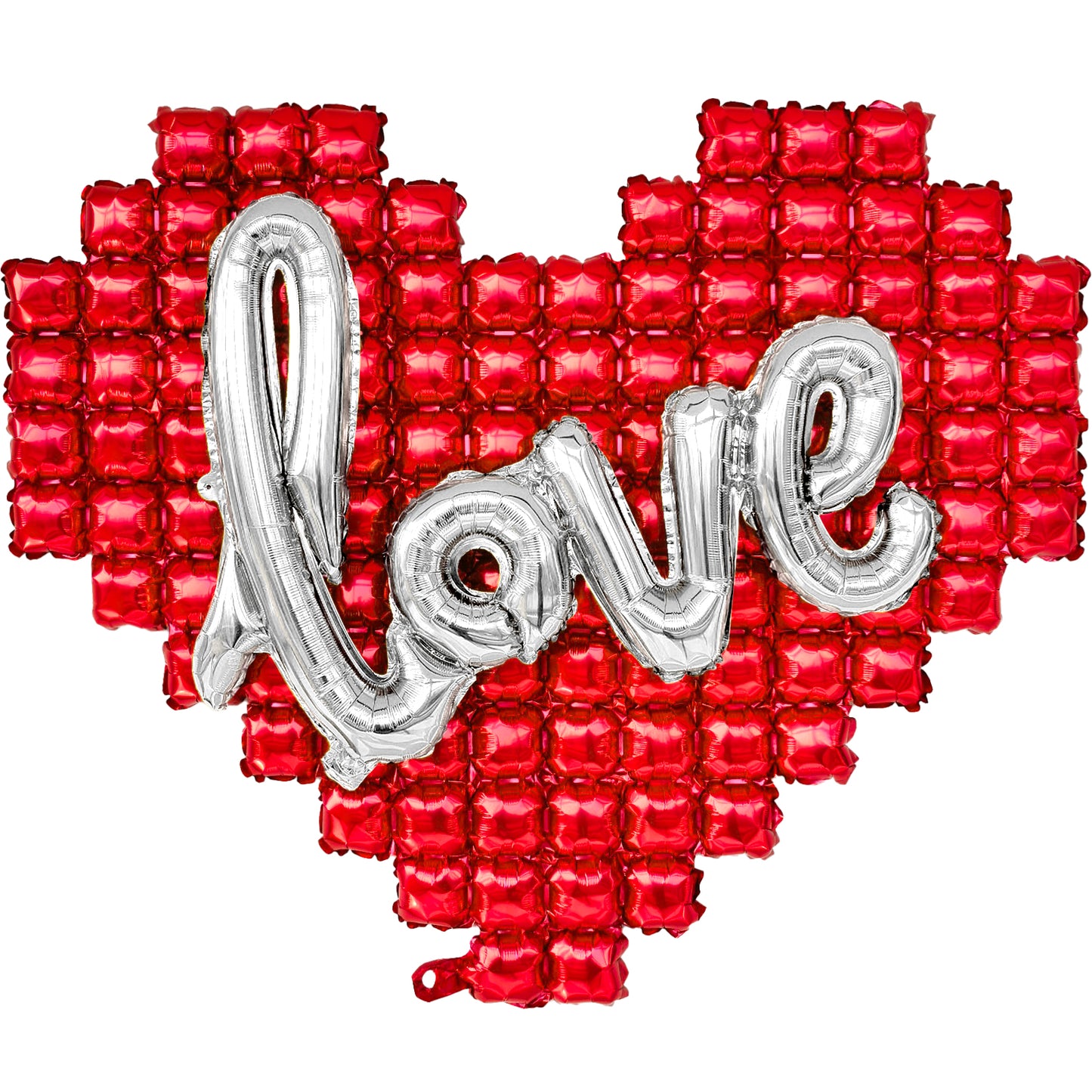 Love Balloons Decorations, 55 Inch Red Heart Balloons Silver Love Balloon Letters Large Foil Balloon for Bedroom Room Decor Wedding Anniversary Bridal Shower Engagement Party Supplies