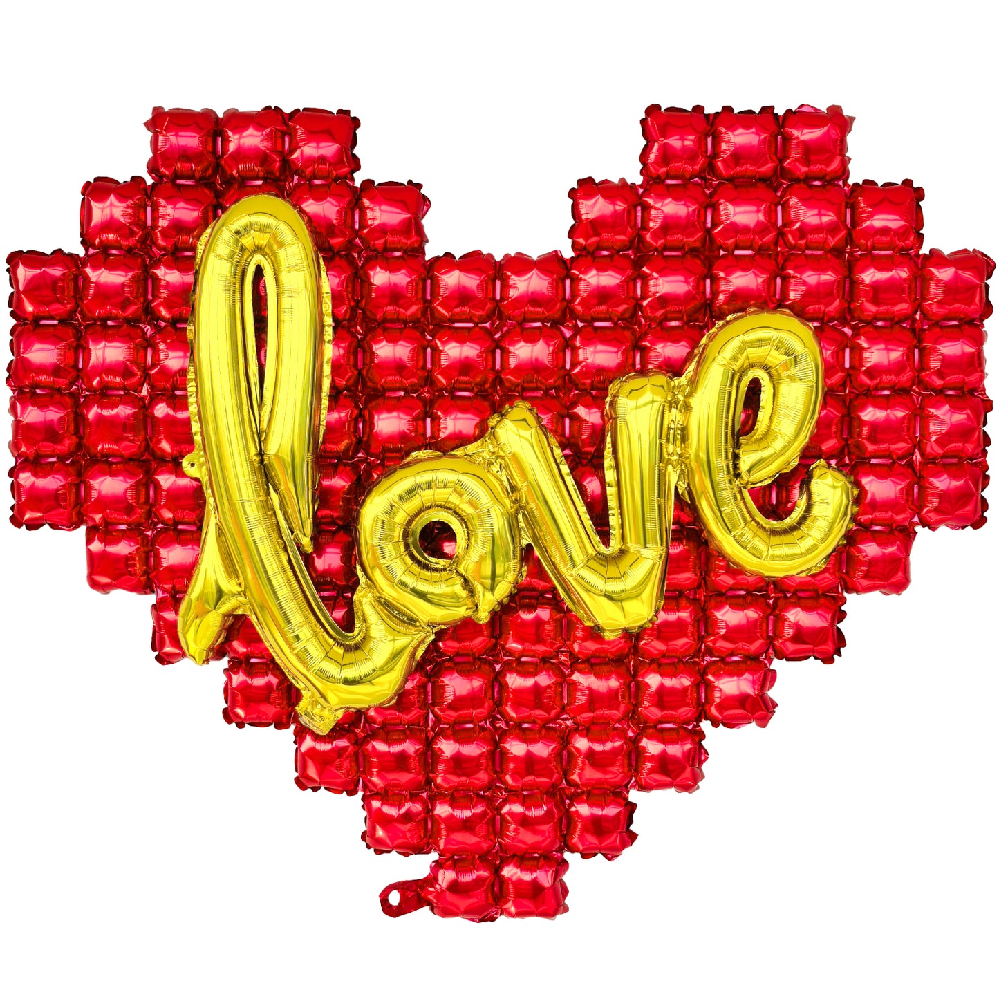 Heart Balloons and Love Balloons, 55 Inch Foil Balloon Set with Gold Love Banner, Red Heart Shaped Balloon for Wedding Anniversary Romantic Decorations Special Night Party Supplies