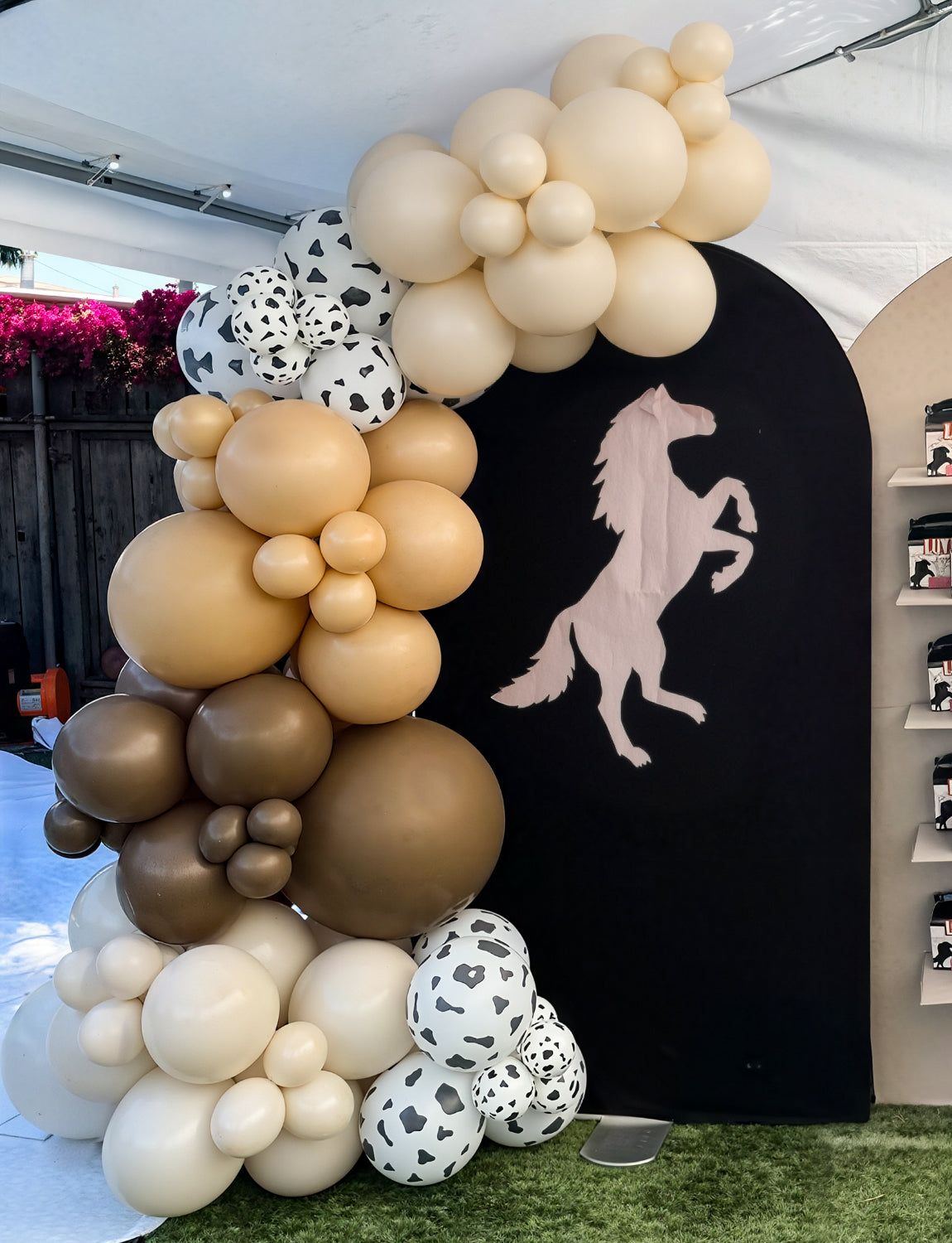 Adeyoo Blush Brown Balloons - 12 Inch Cowboy Balloons with Cow Print Balloon, Tan Coffee Brown Nude Gold Confetti Latex Balloon for Cowboy Cowgirl Birthday Farm Theme Party Decorations