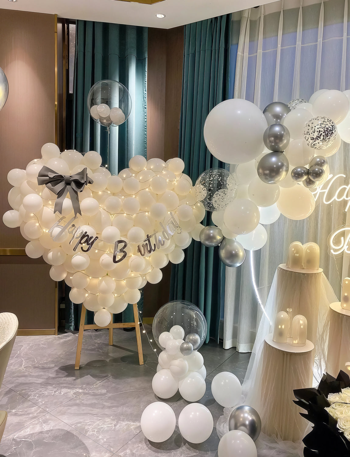 Adeyoo White Balloons Latex Party Balloons - 12 Inch White Balloon Round Party Balloon for Birthday Wedding Baby Shower Birthday Anniversary Bachelorette Party Decorations, Photo Backdrop Supplies