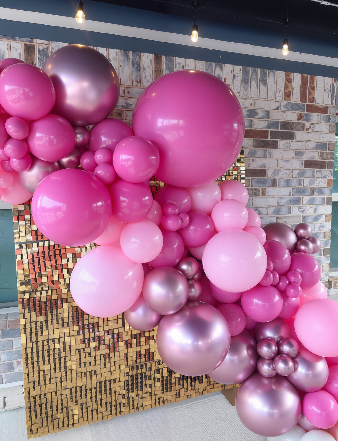 Adeyoo Pink Balloons Set - 12Inch Hot Baby Light Pink Metallic Pearl Pink Balloons Different Shades Balloon Bright Latex Balloon for Girl Women Birthday Baby Shower Wedding Princess Party Decorations