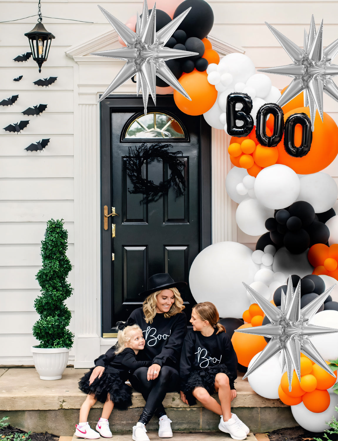Silver Star Balloons,One-Piece 14-Pointed Starburst Balloons Explosion Star Balloons Huge Spike Balloons Cone Mylar Balloons Foil Balloons for Halloween Christmas New Year Party Decorations
