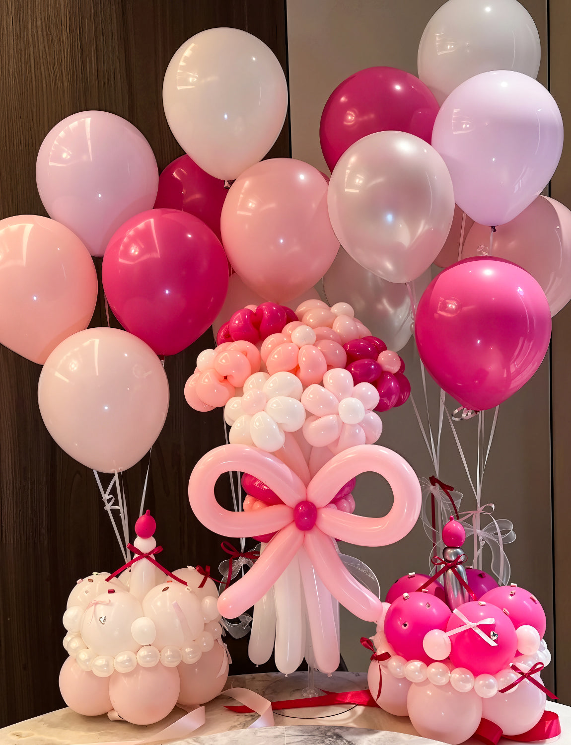 Adeyoo Light Pink Balloons Latex Balloons - 12 Inch Pastel Baby Pale Pink Latex Balloon, Bright Party Balloon with Ribbons for Baby Shower Gender Reveal Birthday Wedding Party Decorations, 50 Pcs