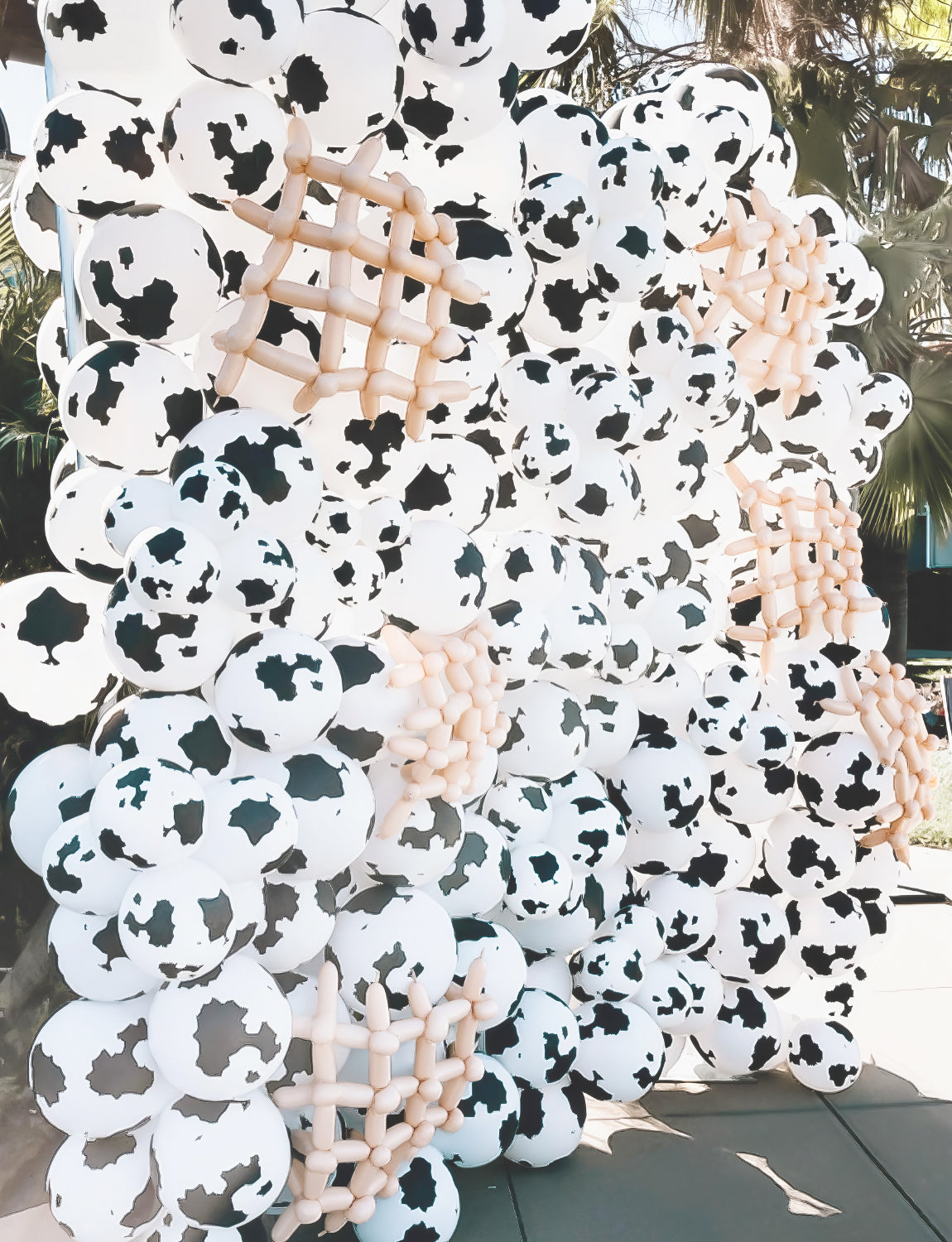 Adeyoo 50 PCS Cow Print Balloons - 12 Inch Cute Cow Balloons Inflatable Cowboy Balloon, Bright Party Balloon for Western Cowboy Cowgirl Farm Farmhouse Birthday Party Decorations