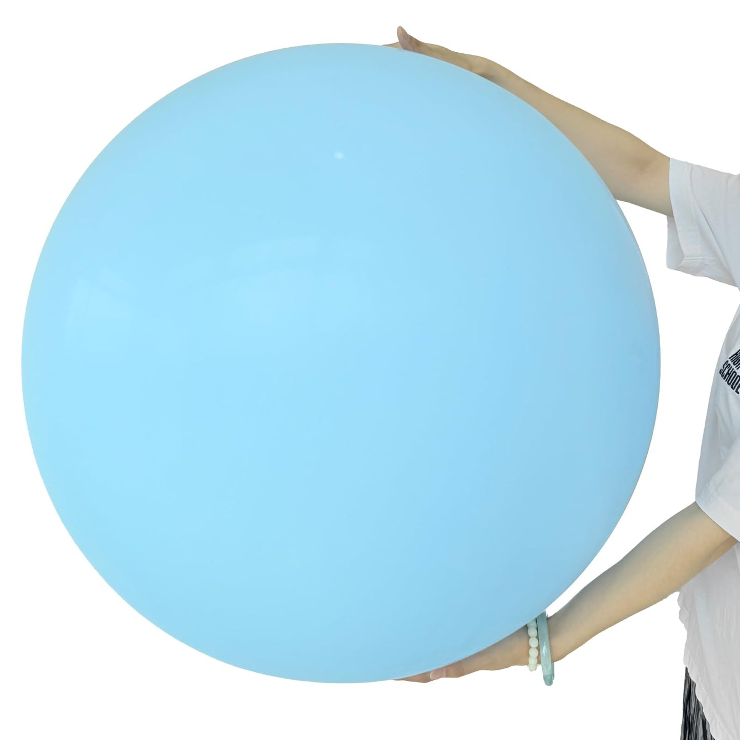 Adeyoo Baby Blue Balloons 36 Inch - Giant Large Blue Balloons Jumbo Latex Balloon Extra Large Round Balloon for Baby Shower Gender Reveal Birthday Wedding Party Decorations (4Pcs), Photo Shoot