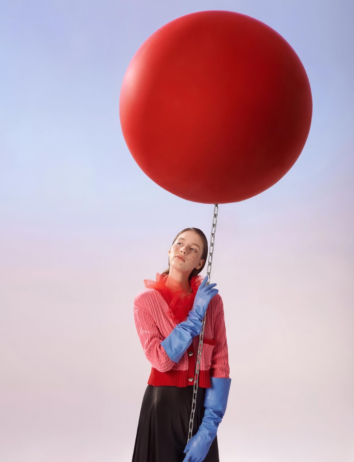 Adeyoo 36 Inch Red Balloons - Giant Balloons Jumbo Red Latex Balloon for Garland or Arch Extra Large Round Balloon for Anniversary Engagement Wedding Birthday Party Decorations (4Pcs), Photo Shoot