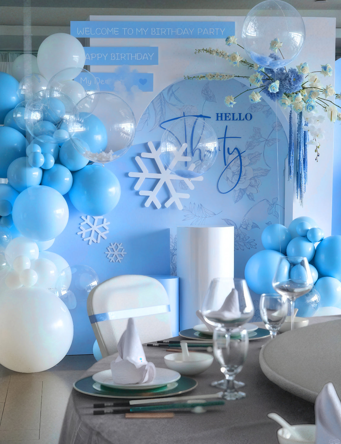 Adeyoo Light Blue Balloons -12 Inch Pastel Blue Balloons 50Pcs Baby Sky Latex Balloon with Ribbons, Bright Party Balloon for Baby Shower Gender Reveal Birthday Wedding Party Decorations