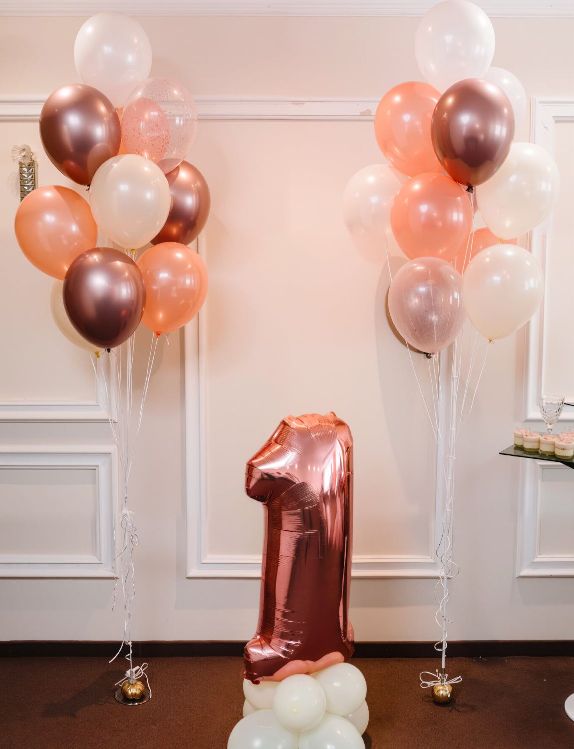 Adeyoo Rose Gold Balloon Arch Kit Garland - 127Pcs Rose Gold Balloons with White Latex Balloons, Glitter Confetti Balloon for Girl Women Birthday Baby Bridal Shower Wedding Retirement Party Decoration