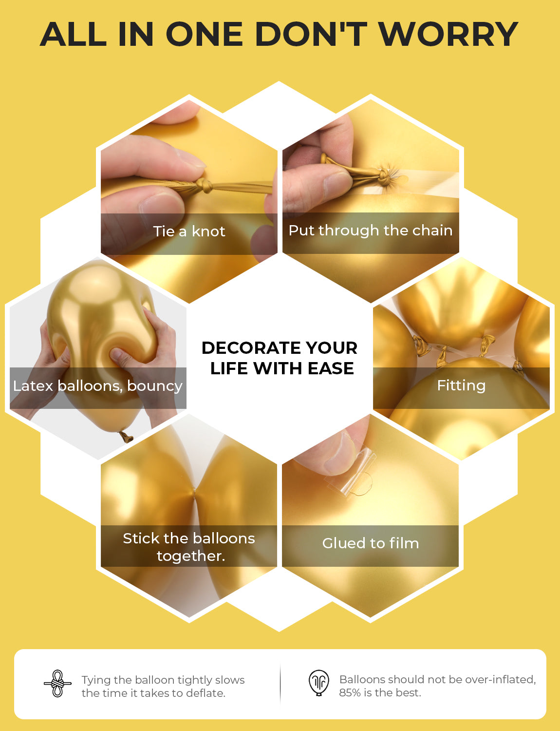 Adeyoo Black and Gold Balloons - 12 Inch Congratulations Balloons with Black Gold White Latex Balloon Glitter Confetti Balloon for Congratulations Birthday Wedding Retirement Party Decorations
