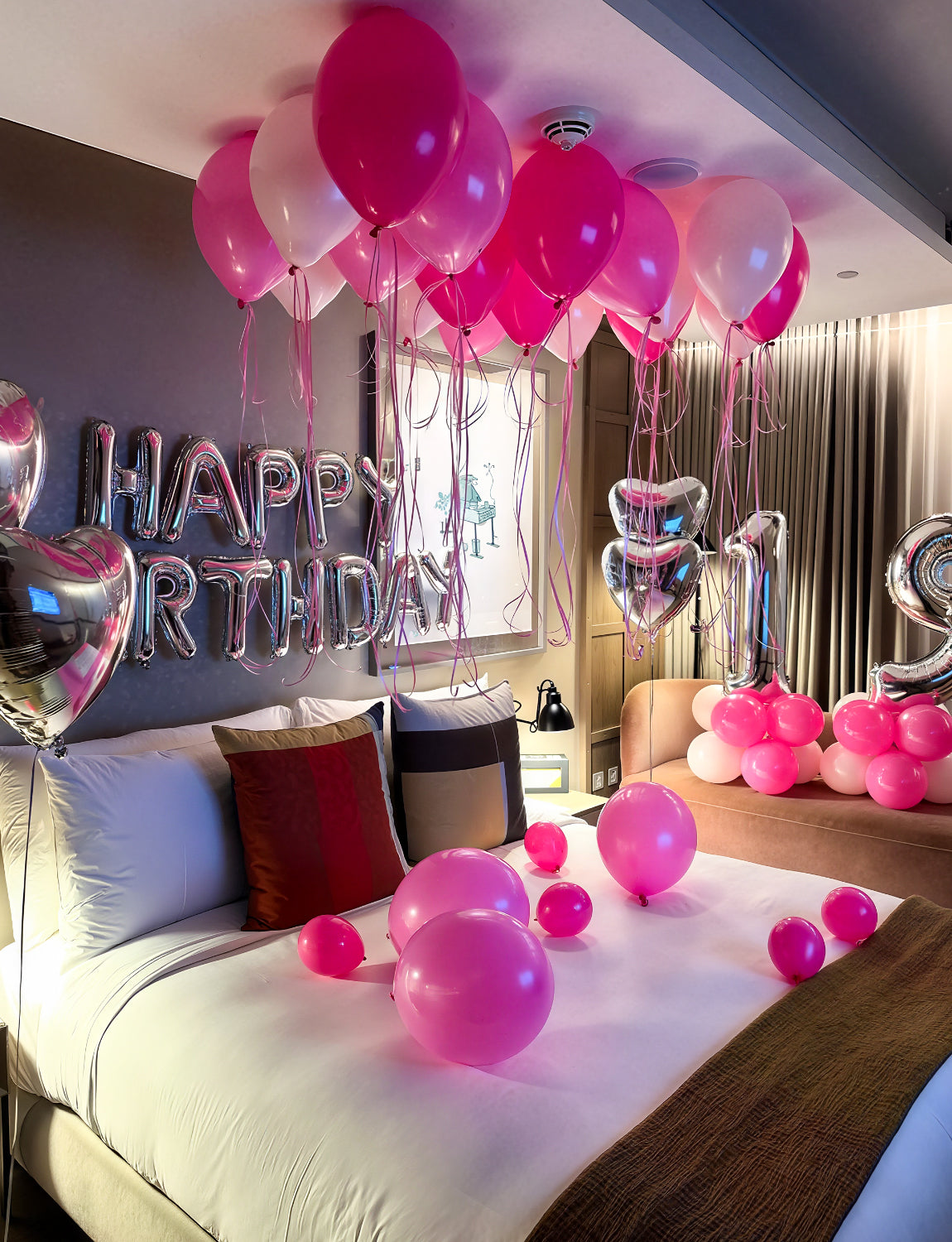 Adeyoo Pink Balloons Set - 12Inch Hot Baby Light Pink Metallic Pearl Pink Balloons Different Shades Balloon Bright Latex Balloon for Girl Women Birthday Baby Shower Wedding Princess Party Decorations