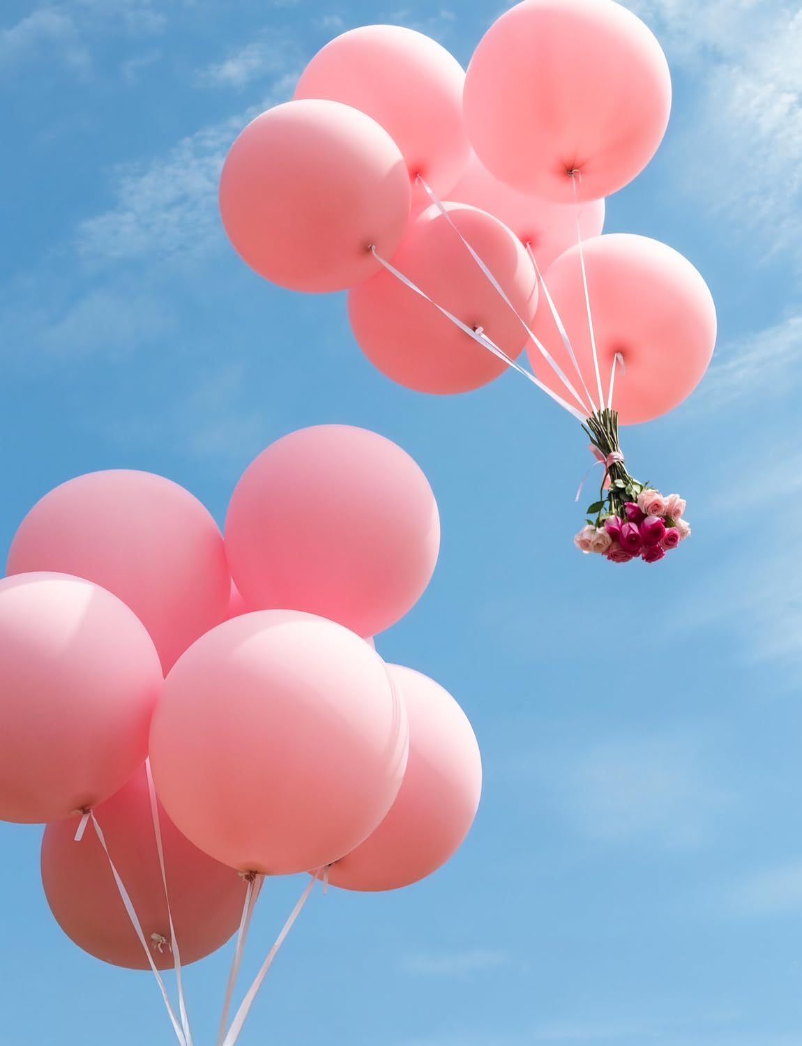 Adeyoo Big Pink Balloons - 36 Inch Pastel Pink Balloons Giant Jumbo Latex Balloon Extra Large Round Balloon for Baby Shower Gender Reveal Birthday Party Decorations, Photo Shoot