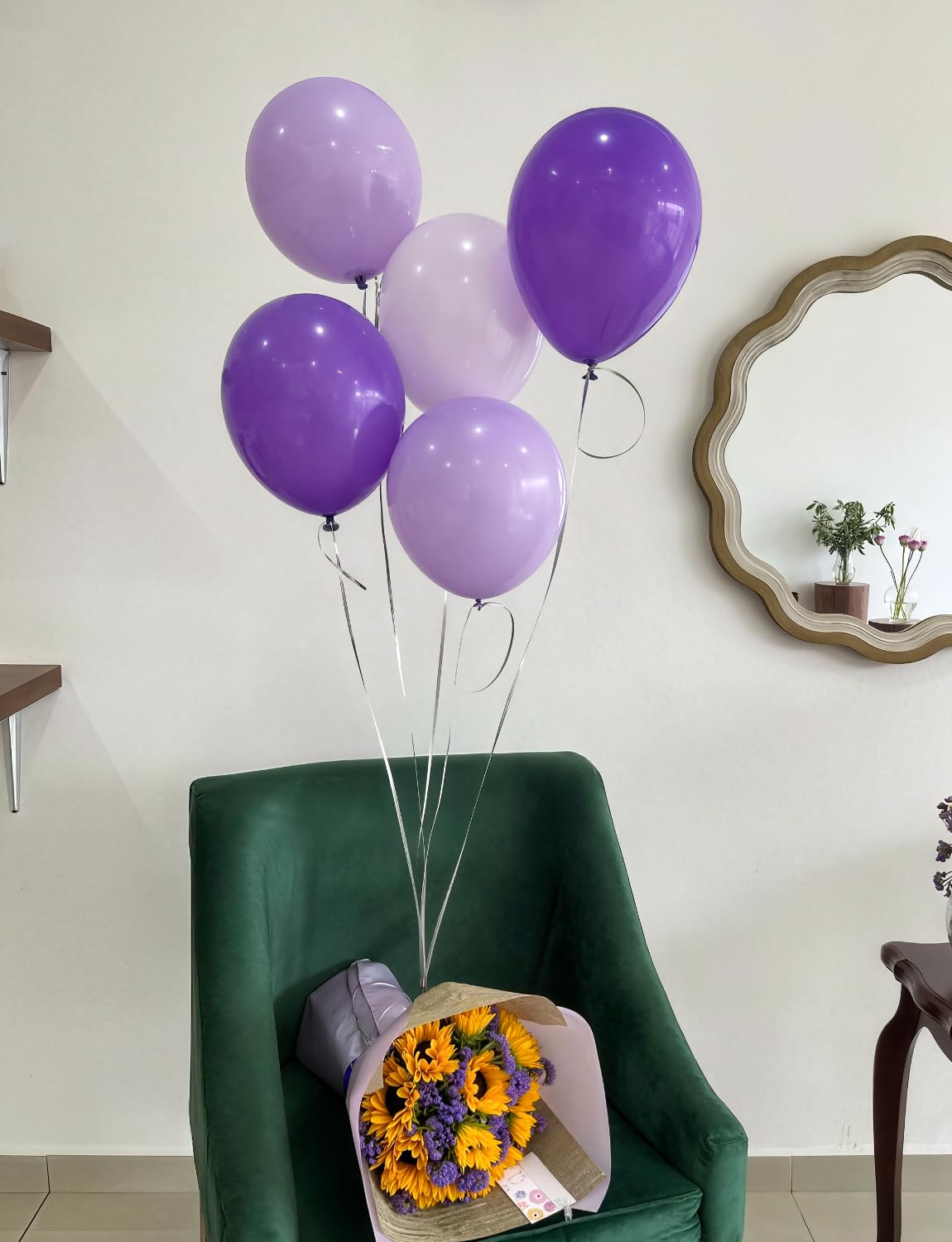 Adeyoo Purple Balloons - 12 Inch Dark Metallic Purple Balloons Macaron Lavender Pearl Lilac Balloon Different Shades Latex Balloon for Birthday Wedding Bridal Showers Party Decorations