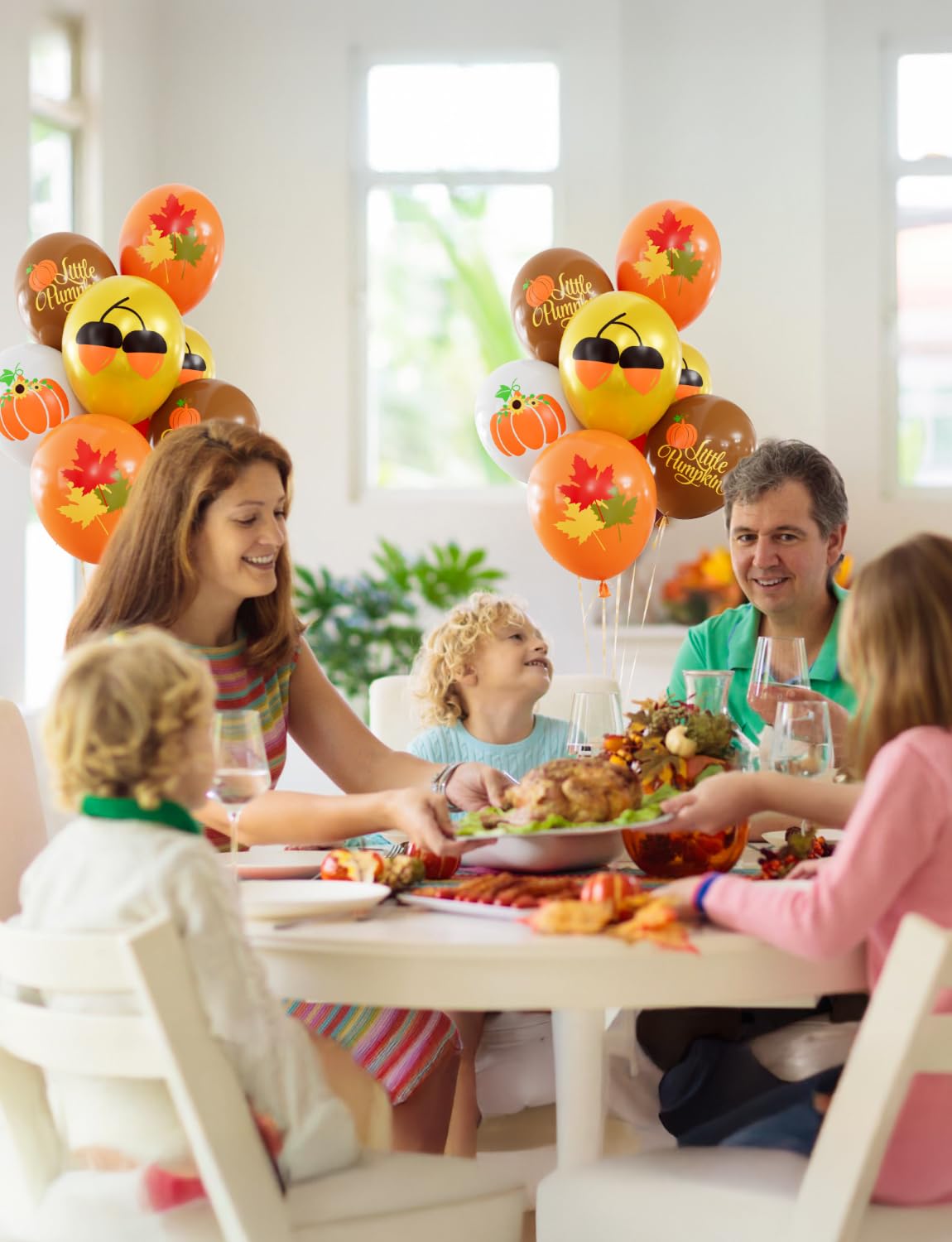 Adeyoo Fall Balloons - 12Inch Thanksgiving Balloons Little Pumpkin Balloon Brown and Gold Orange Latex Balloon for Autumn Harvest Party Decorations, Birthday, Wedding, Bridal Shower Party Supplies