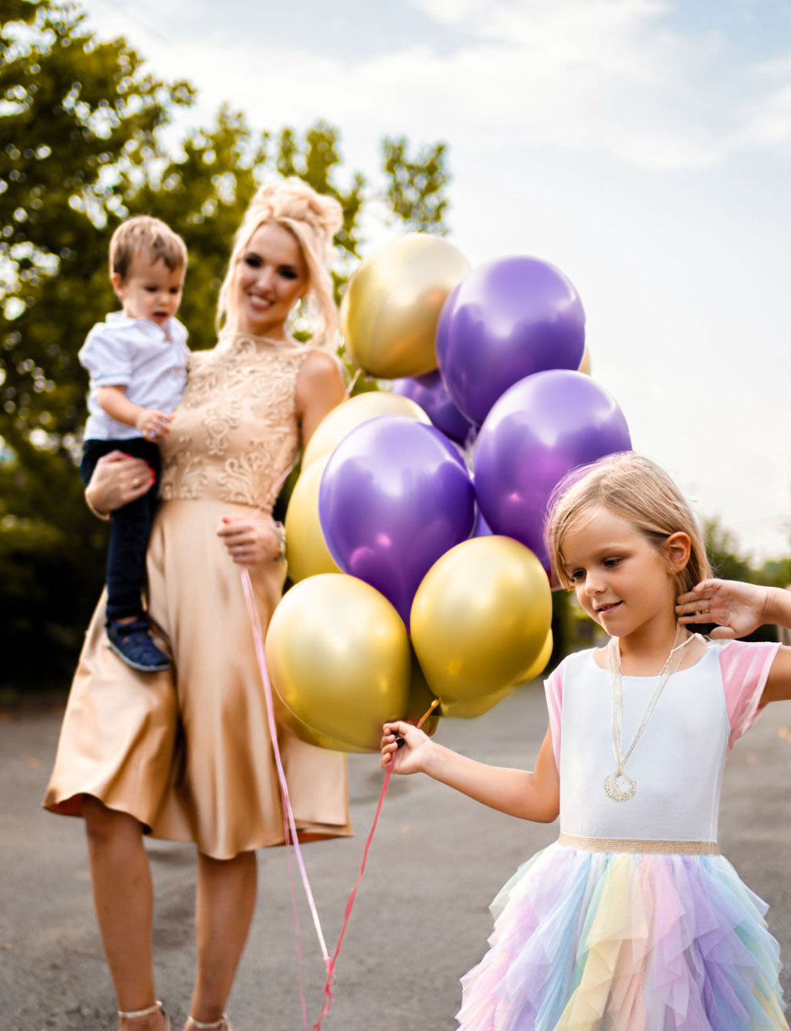 Adeyoo Purple and Gold Balloons, 12 Inch 50 Pcs Dark Purple Balloons Gold Metallic Balloon Glitter Confetti Balloon for Birthday Wedding Graduation Engagement Hen Party Decorations