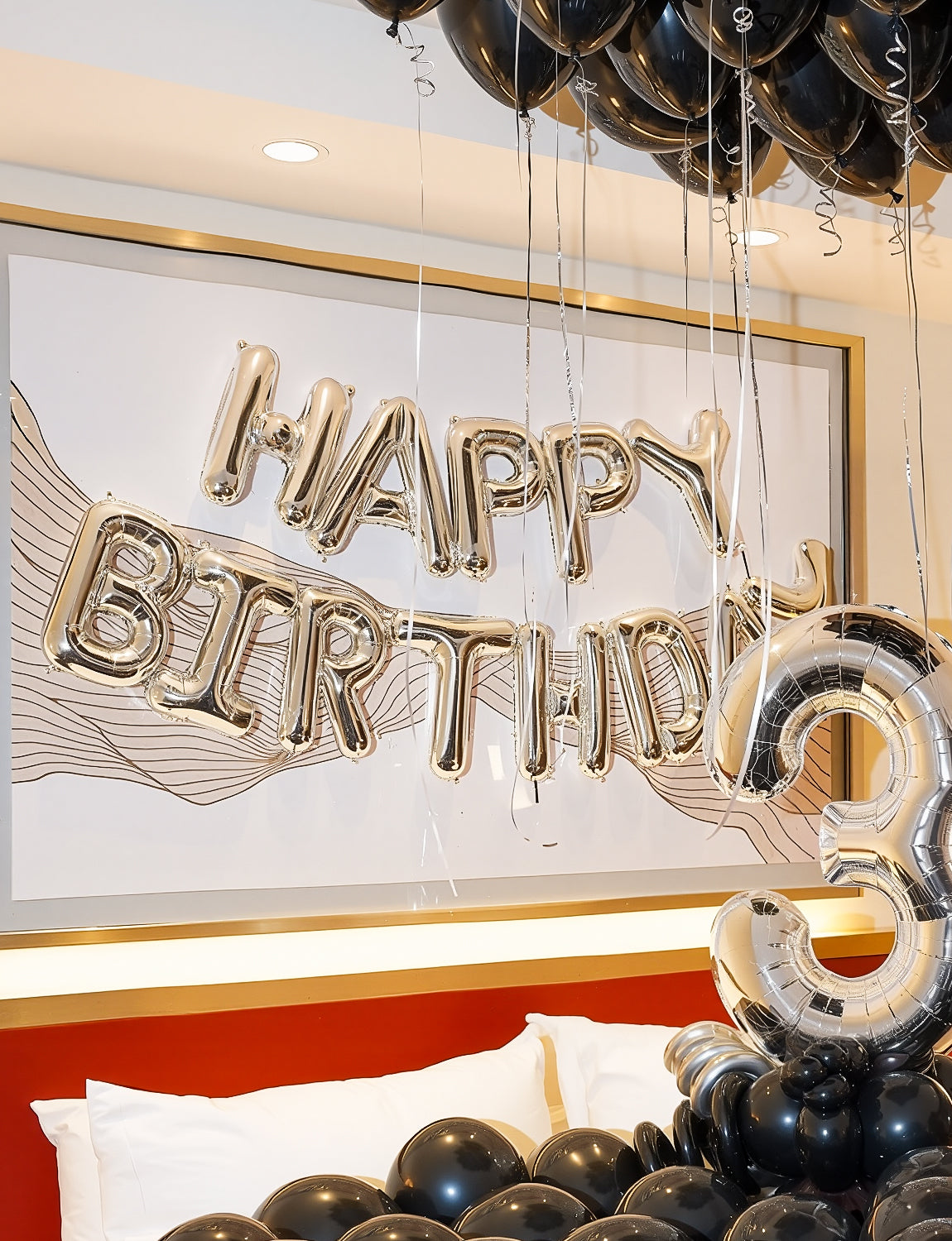 Adeyoo Silver Happy Birthday Balloon Banner - 16 Inch Happy Birthday Foil Balloon Big Letter Balloons Self Inflating Hbd Sign Balloons for Boys Girls Women Men Pet Birth Party Decorations