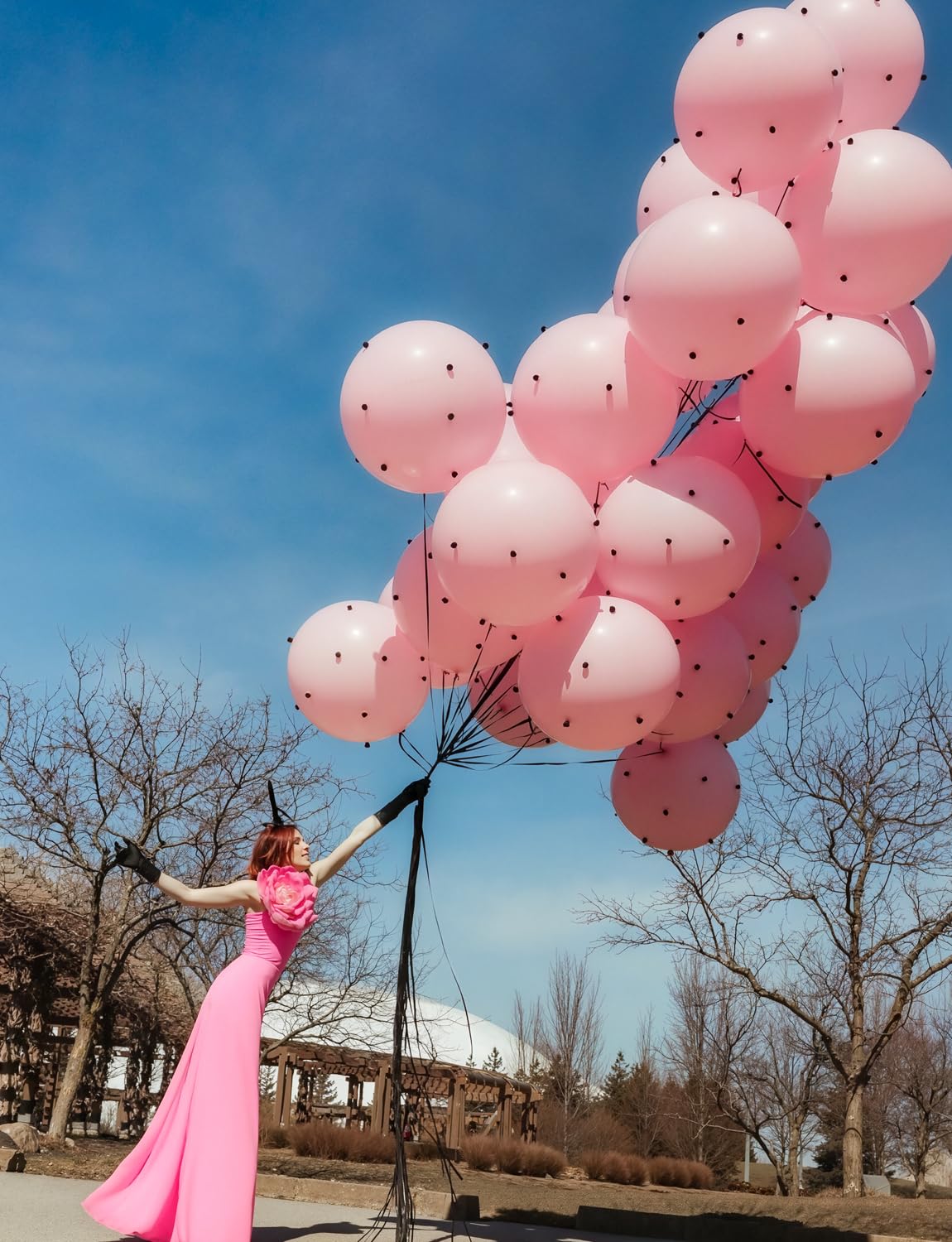 Adeyoo Big Pink Balloons - 36 Inch Pastel Pink Balloons Giant Jumbo Latex Balloon Extra Large Round Balloon for Baby Shower Gender Reveal Birthday Party Decorations, Photo Shoot