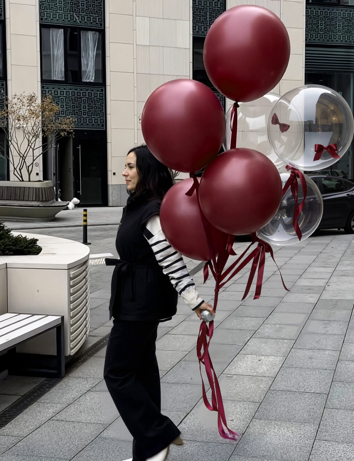 Adeyoo Burgundy and Gold Balloons - 12 Inch Burgundy Balloons Bright Maroon Balloon Gold Metallic Sand White Latex Balloon for Wedding Bridal Shower Birthday Anniversary Wine Party Decorations, 50 PCS