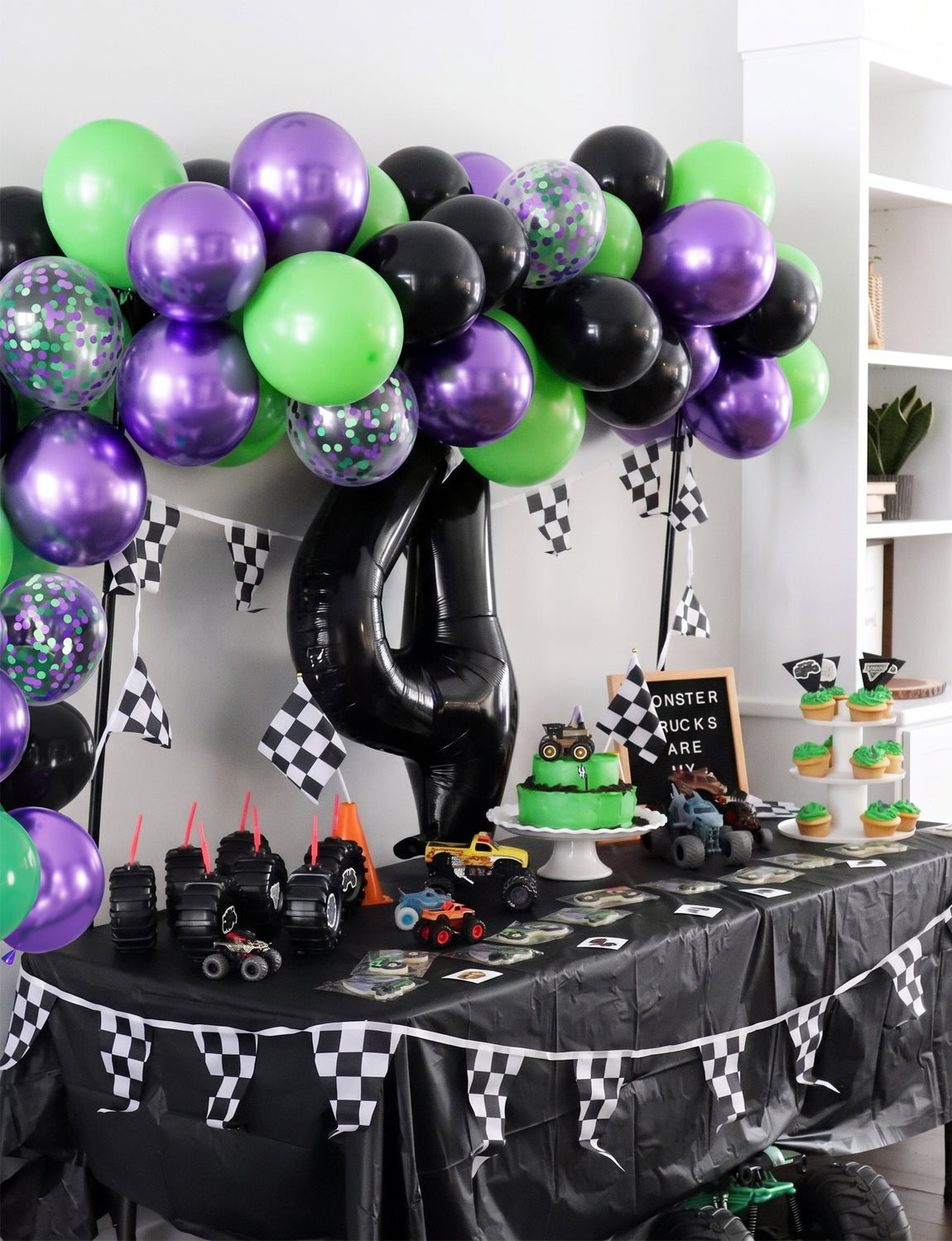 Green Purple and Black Balloons, 50 PCS 12 Inch Black Green Balloons Metallic Purple Balloons, Black Green Confetti Balloons, Birthday Balloons for Halloween Baby Shower Birthday Party Decor