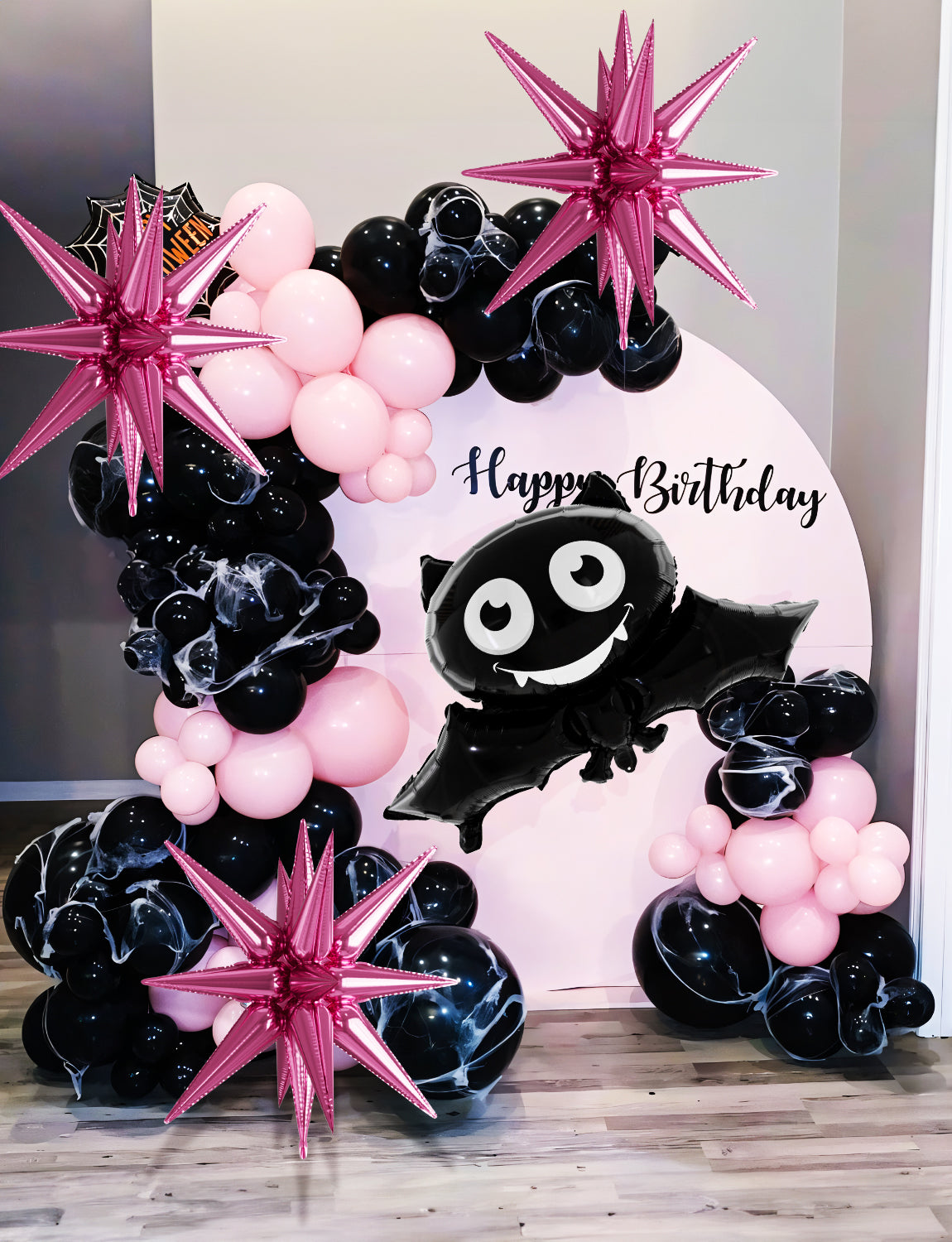 Star Balloons,8 Pcs Pink Starburst Balloons One-Piece 14-pointed Spiky Balloons Large Explosion Star Foil Balloons Cone Mylar Balloons for Girl Halloween Christmas Birthday Party Decorations