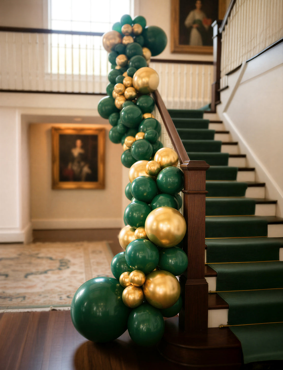 Green and Gold Balloon Arch Kit Garland - Green and Gold Balloons With Explosion Star Balloons Latex Confetti Balloon for St. Patrick's Day Birthday Safari Jungle Baby Shower Party Decorations