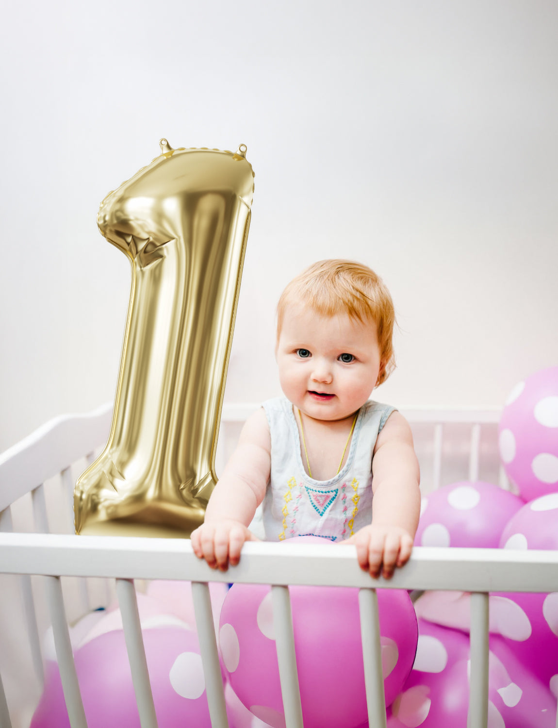 Adeyoo Light Gold Number 1 Balloon - 40 In Large Champagne Gold Foil Digital Balloons for Boys Girls, Self Inflating Number Balloons 0-9 for Women Men Birthday Anniversary Party Decorations