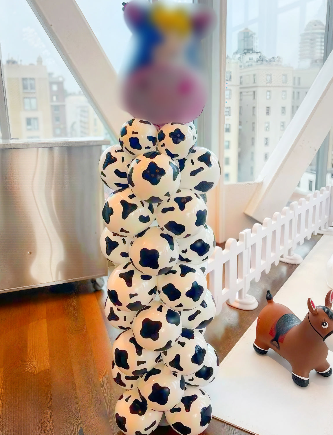 Adeyoo 50 PCS Cow Print Balloons - 12 Inch Cute Cow Balloons Inflatable Cowboy Balloon, Bright Party Balloon for Western Cowboy Cowgirl Farm Farmhouse Birthday Party Decorations