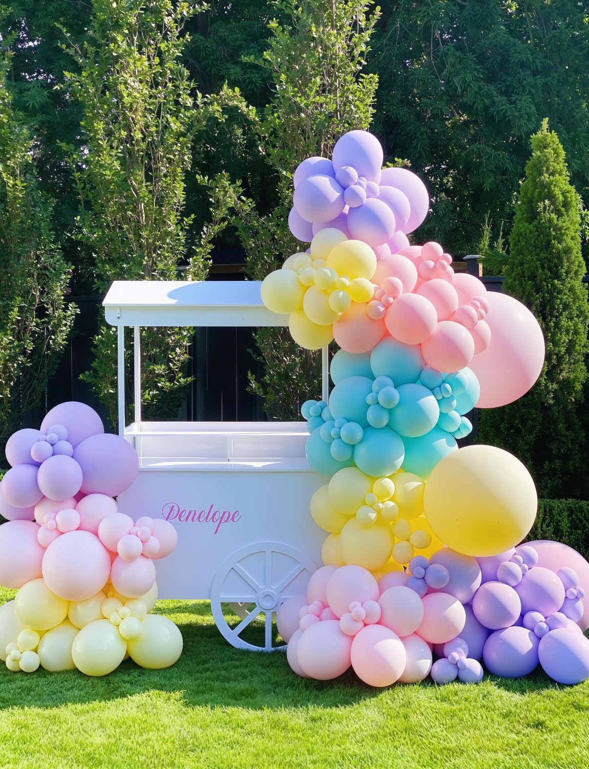 Adeyoo Pastel Rainbow Balloon Arch Kit Garland - Unicorn Balloon Arch 137Pcs Pastel Balloons Different Sizes Macaron Latex Balloons for Unicorn Birthday Baby Shower Wedding Ice Cream Party Decorations
