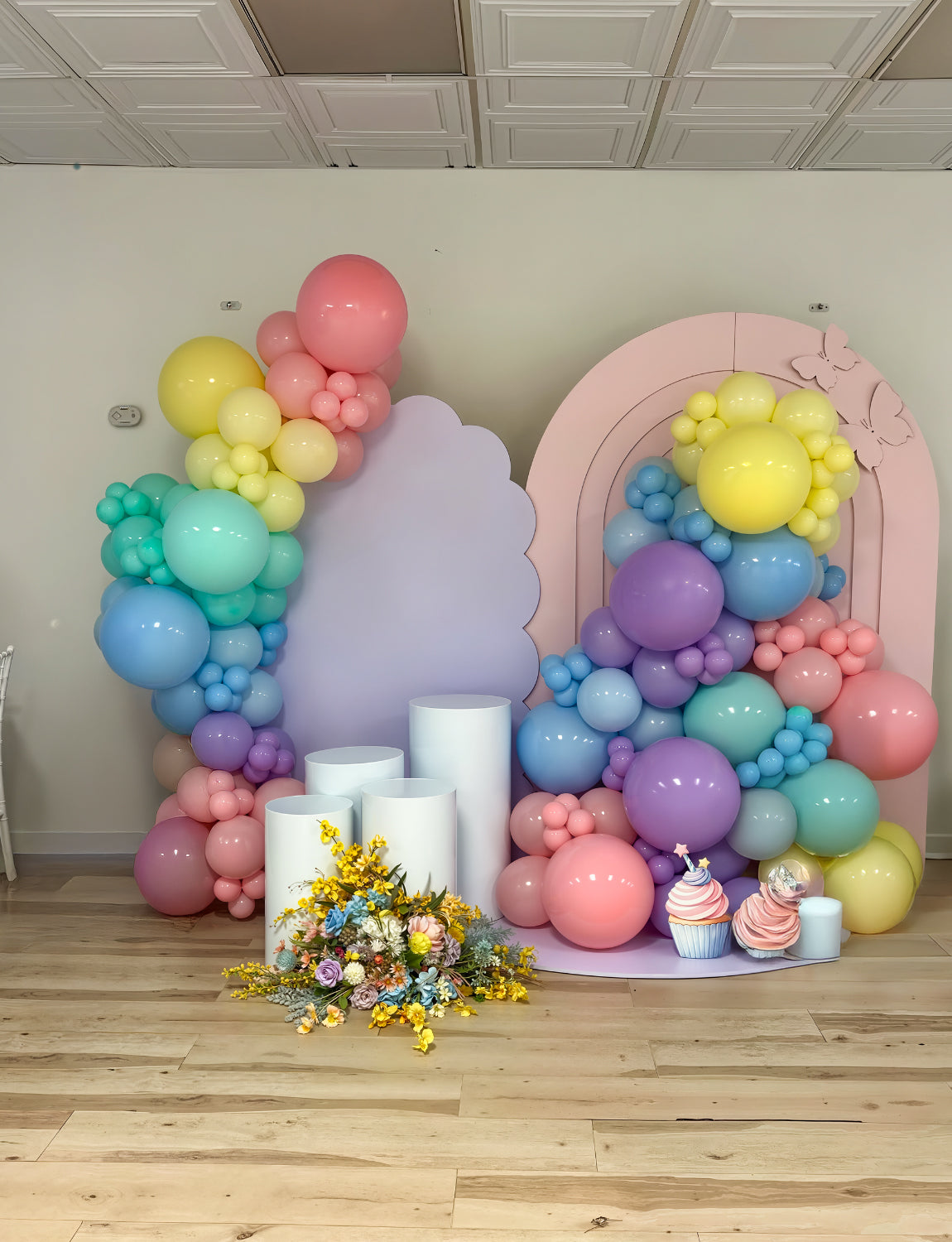 Pastel Balloon Arch Kit - 18/12/5 Inch Pastel Rainbow Balloon Arch Multicolour Colourful Macaron Party Balloons for Birthday Wedding Baby Shower Unicorn Theme Party Decorations