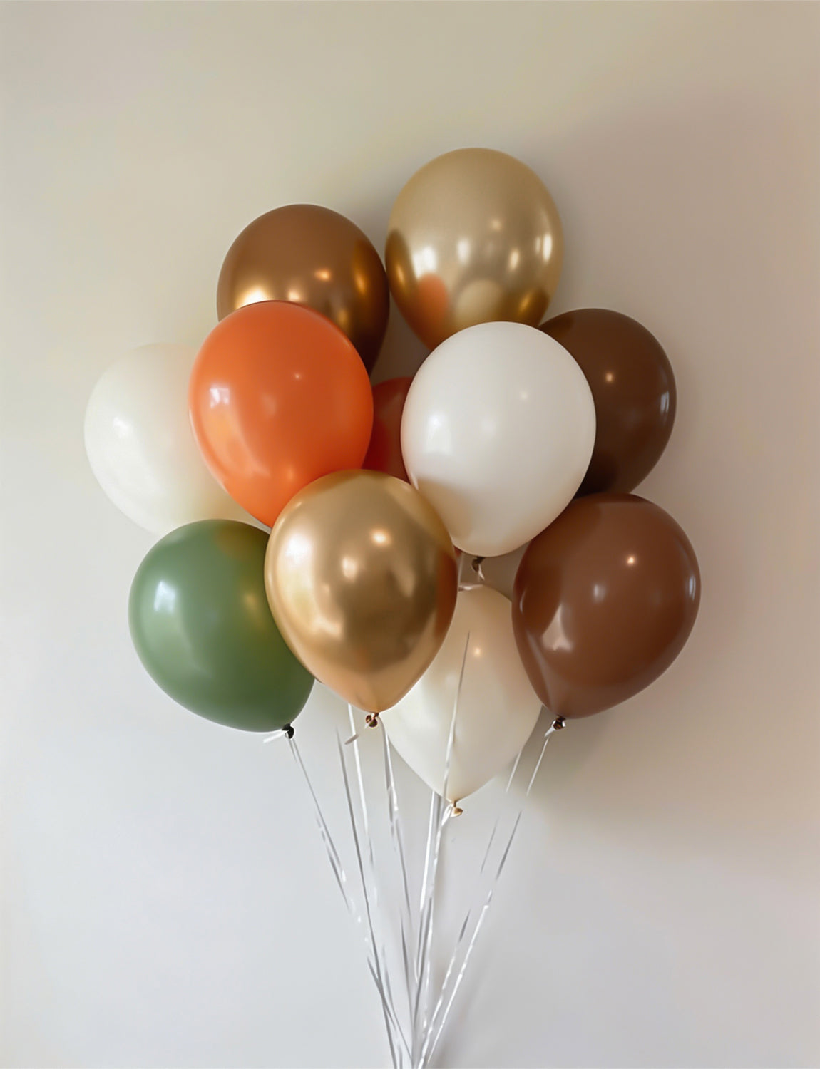 Fall Balloons, Sage Green and Orange for Thanksgiving Harvest Decor | 50 PCS 12 Inch Sage Green Balloons with Burnt Orange, Beige, Brown, Gold for Autumn Birthday Jungle Safari Party Decorations