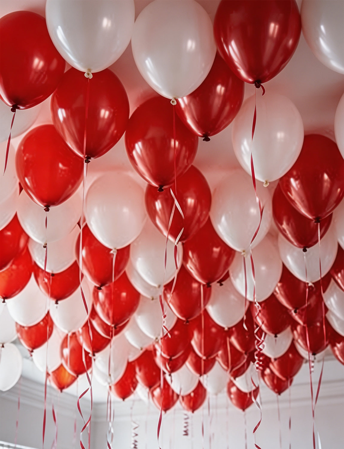 Red and White Balloons, 50 Pcs 12 Inch Red White Latex Balloons Classic Red White Balloons for Christmas Valentine's Day Wedding Engagement Anniversary Birthday Football Party Decorations