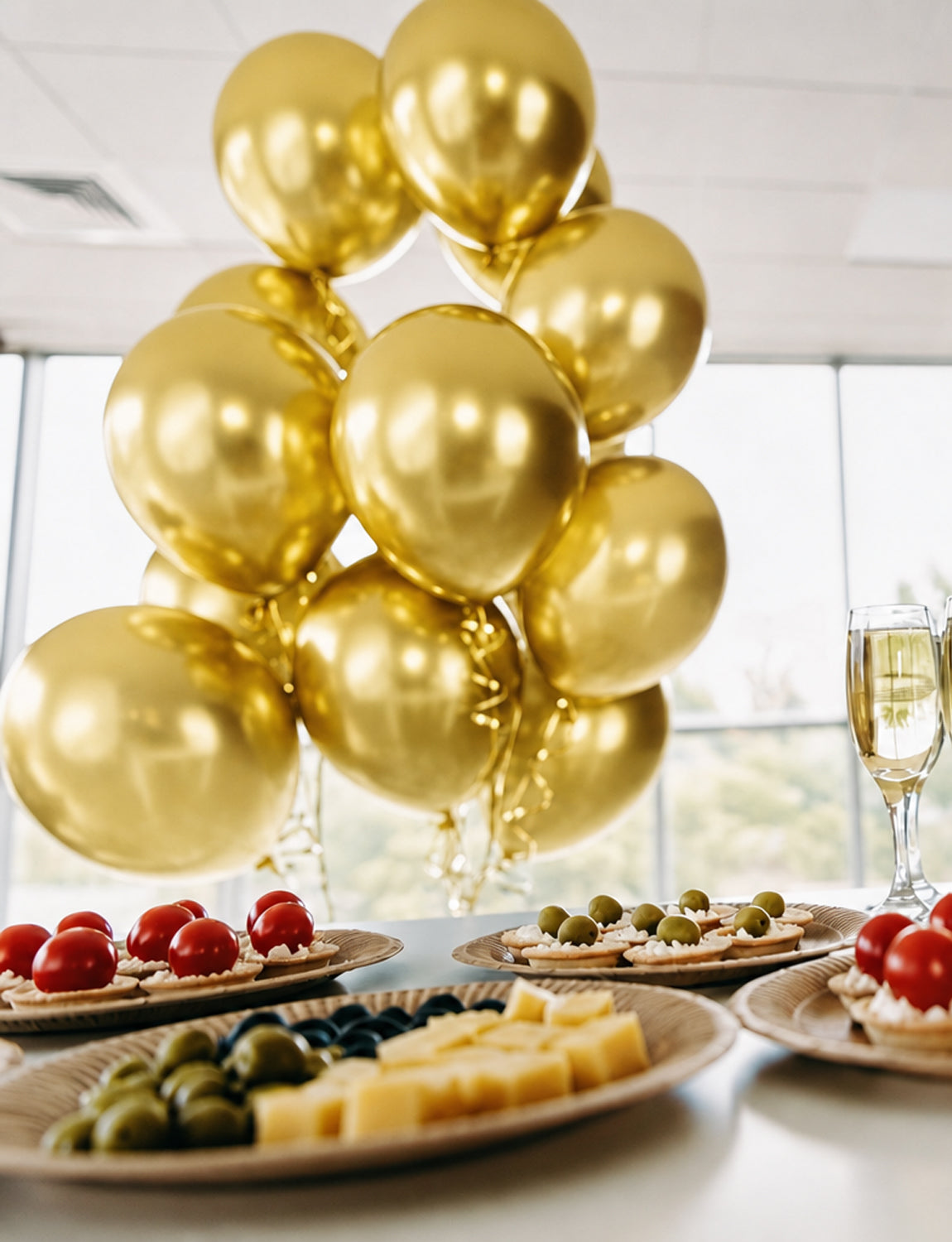 Gold Balloons - 12 Inch Metallic Gold Balloons for Party Decorations 50Pcs Strong Thicken Metallic Gold Balloons Round Latex Balloons for Birthday Wedding Christmas New Year Eve Engagement