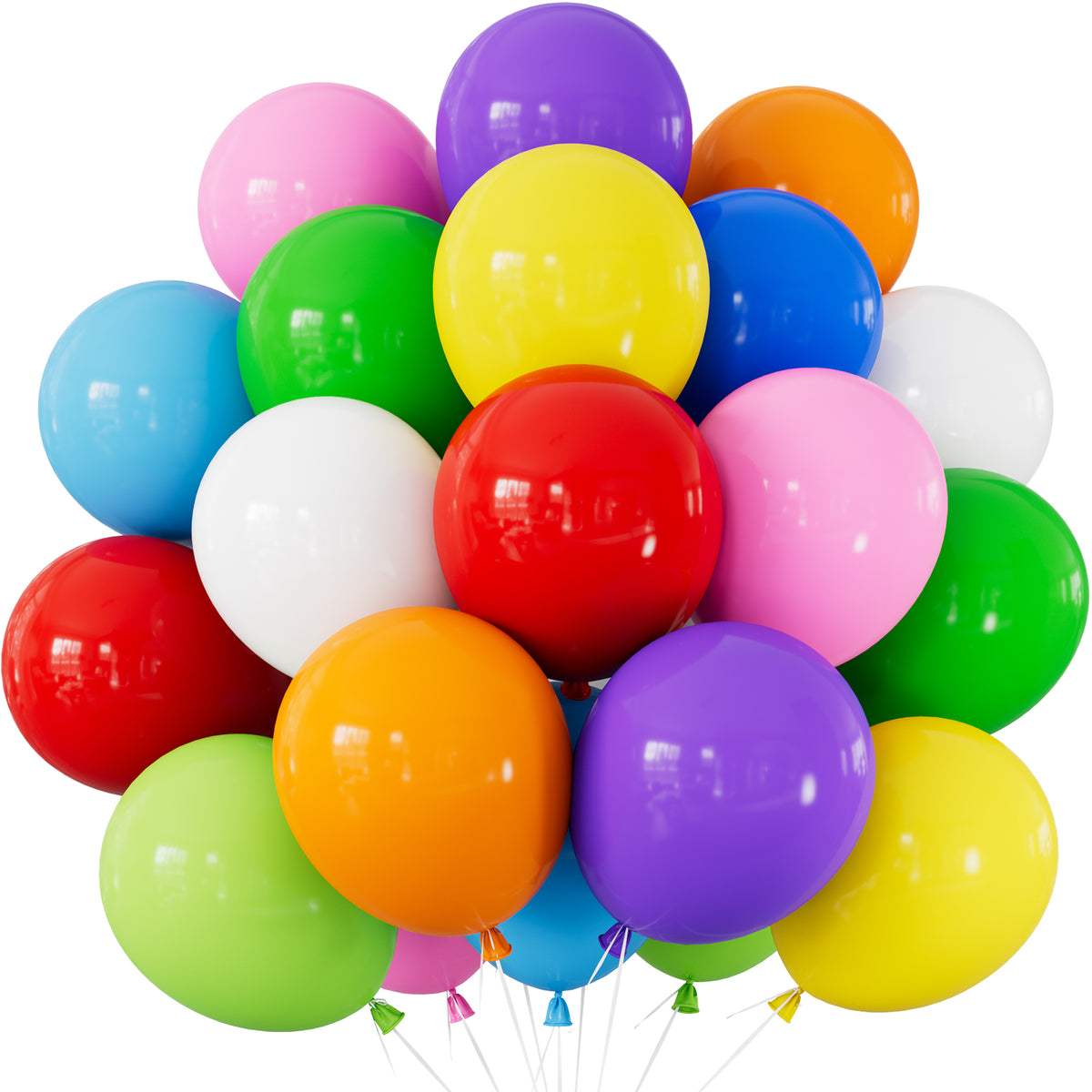 Pastel Balloons, 50 Pcs 12 Inch Pastel Rainbow Balloons, 10 Colours Colourful Macaron Latex Balloon, Multicoloured Balloon for Birthday Baby Shower Wedding Easter Bridal Shower Party Decoration