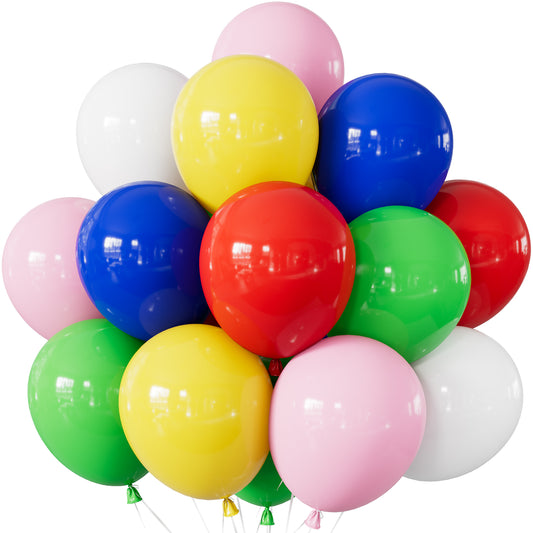 18 Inch Rainbow Balloons, 24 Pcs Large Colourful Balloon, 12 Colours Giant Multicoloured Balloons for Rainbow Birthday Decorations, Party Balloons for Birthday Wedding Easter Baby Shower Parties