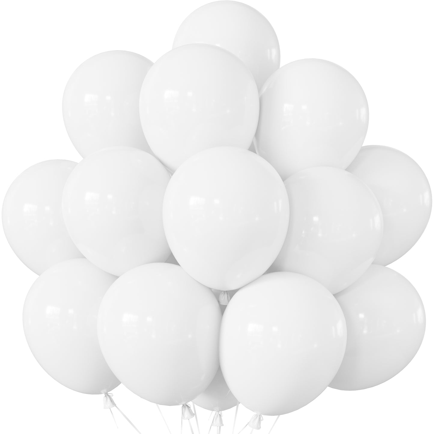 18 Inch White Balloons, 24 Pcs Large White Latex Balloon with Ribbon Giant Birthday Balloons for Wedding Decorations, Party Balloons for Engagement Bridal Anniversary Birthday Party Baby Shower