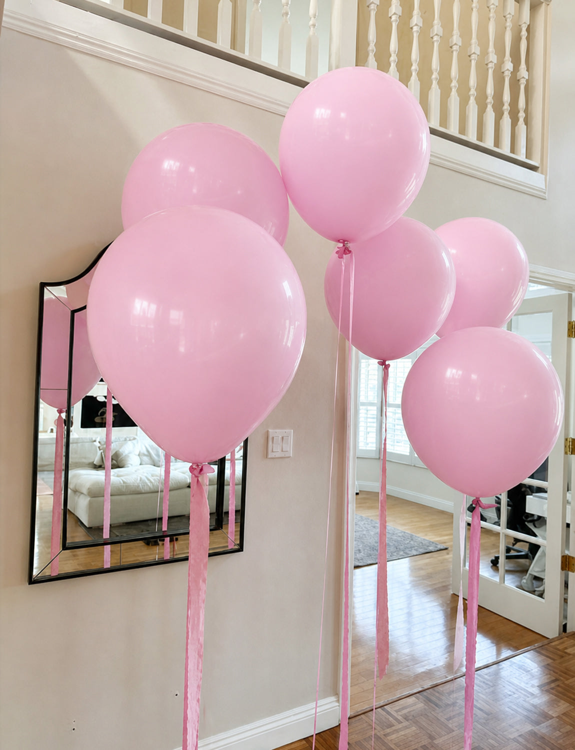 Baby Pink Balloons, 24 Pcs 18 Inch Pink Balloons for Birthday Decor Large Birthday Balloons for Pink Birthday Decorations, Pastel Pink Balloons for Girls Princess Engagement Wedding Anniversary