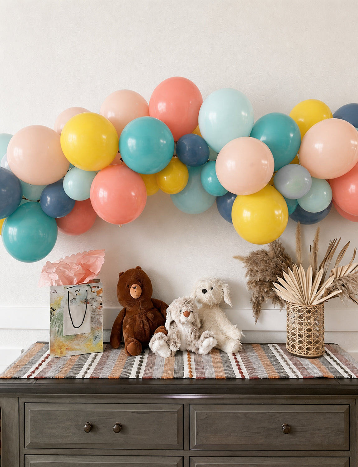 Boho Rainbow Balloons, 50 Pcs 12 Inch Assorted Colourful Balloons Dark Retro Latex Balloons, Multicoloured Balloons for Thanksgiving Fall Autumn Baby Shower Wedding Birthday Party Decorations