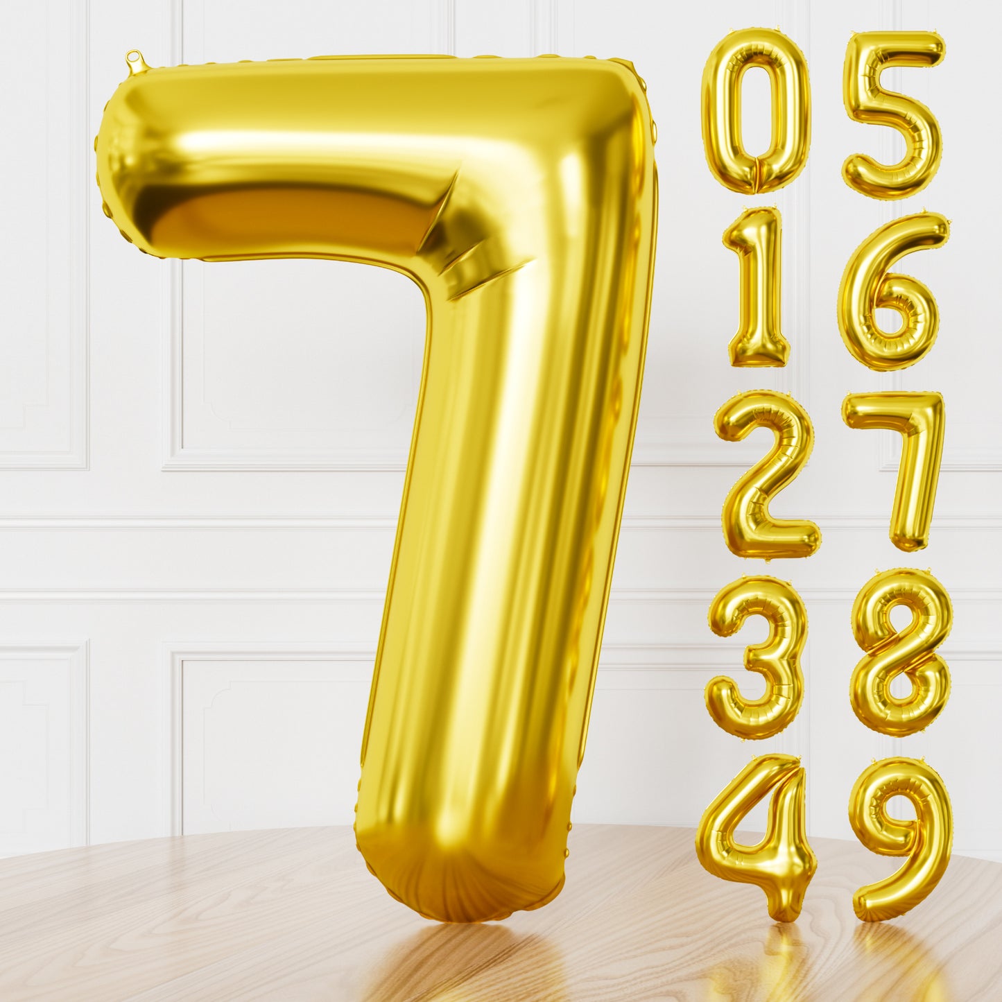 Gold Number 7 Balloon – 40 Inch Giant Foil Number Balloon, Gold Number Balloons for Men Women Boys Girls Birthday Graduation Anniversary Party Decorations