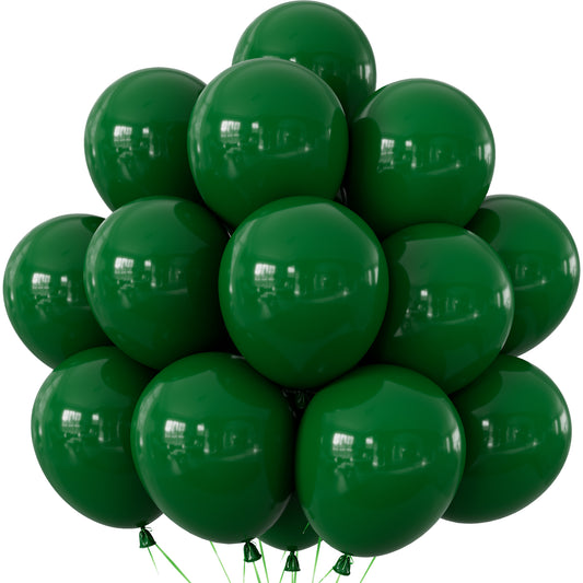 Dark Green Balloons, 24 Pcs 18 Inch Green Balloon for Birthday Decor Large Birthday Balloons for Green Birthday Decorations, Party Balloons for Jungle Forest Christmas Wedding Graduation parties