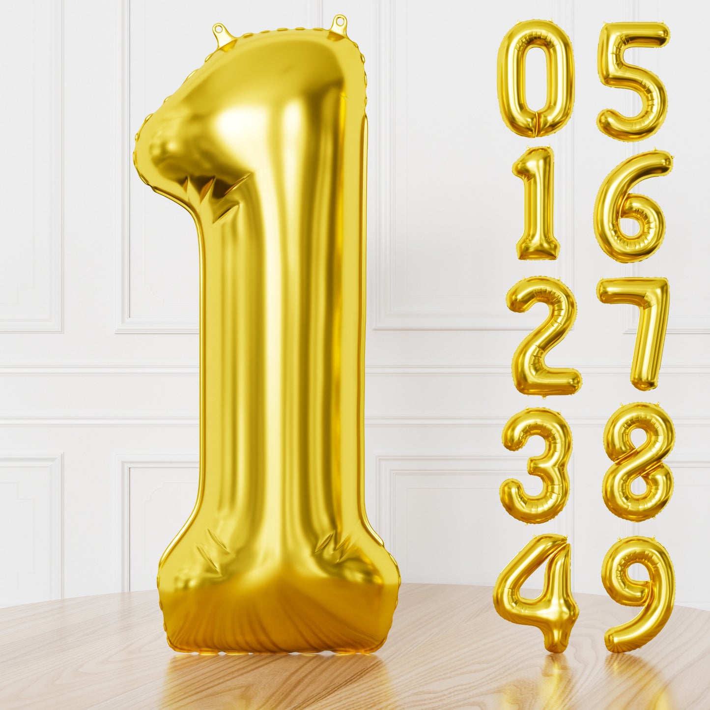 Gold Number 1 Balloon – 40 Inch Giant Foil Number Balloon, Large Gold Number Balloons for Men Women Boys Girls Birthday Graduation Anniversary Party Decorations