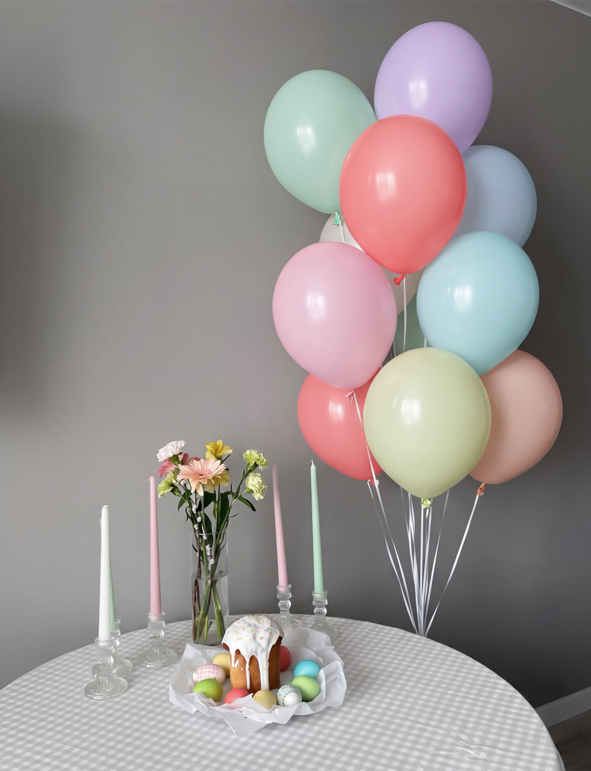 Pastel Balloons, 50 Pcs 12 Inch Pastel Rainbow Balloons, 8 Colours Colourful Macaron Latex Balloons, Multicoloured Balloons for Birthday Baby Shower Wedding Easter Unicorn Party Decorations