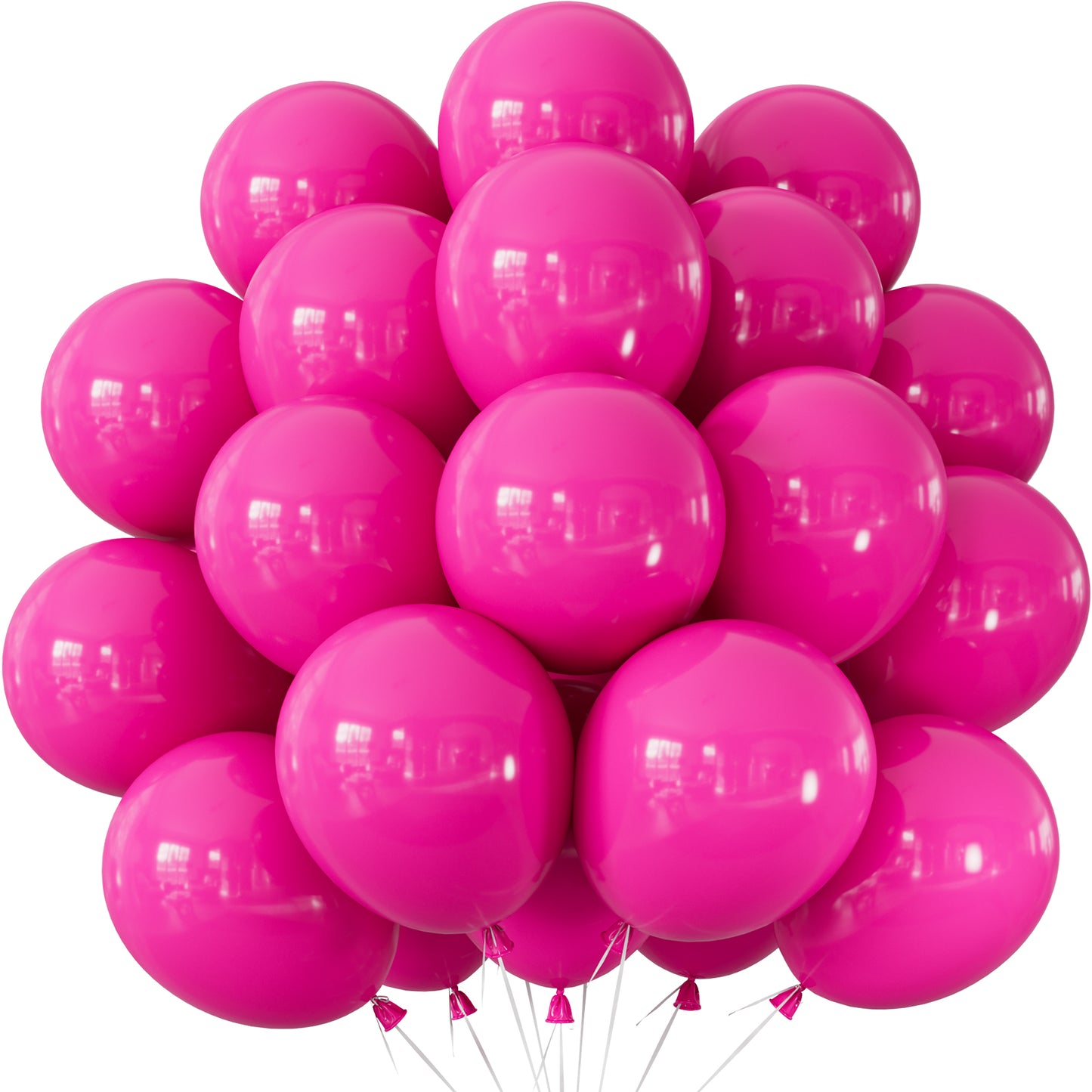 Hot Pink Balloons - 50 Pcs 12 Inch Pink Balloons for Party Decor Strong Thicken Hot Pink Balloons Round Latex Balloons for Women Princess Birthday Anniversary Wedding Valentine‘s Day Party