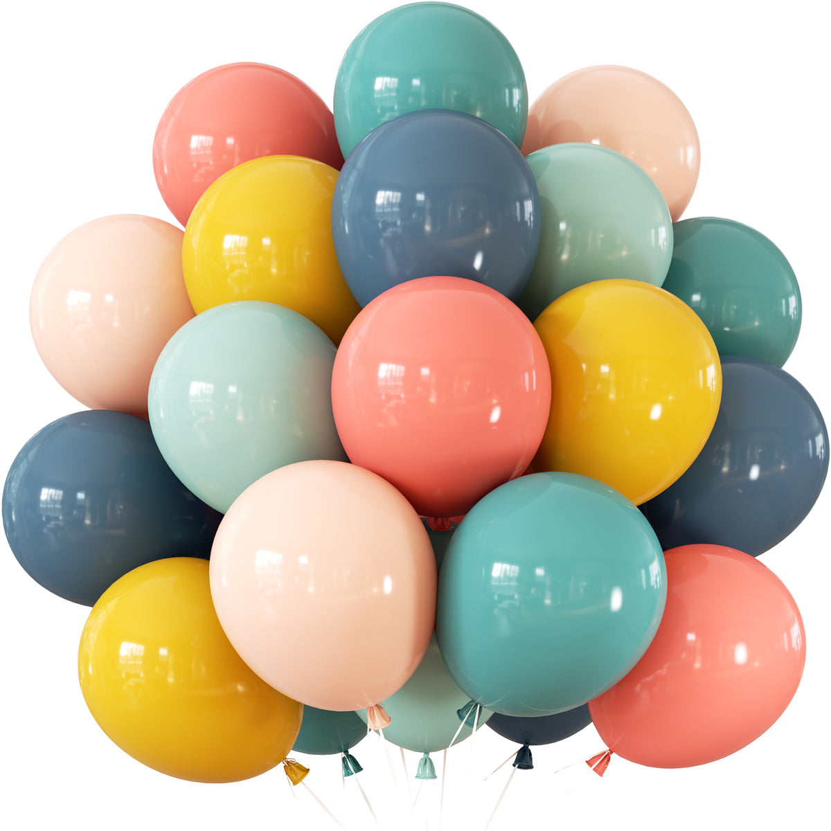 Boho Rainbow Balloons, 50 Pcs 12 Inch Assorted Colourful Balloons Dark Retro Latex Balloons, Multicoloured Balloons for Thanksgiving Fall Autumn Baby Shower Wedding Birthday Party Decorations