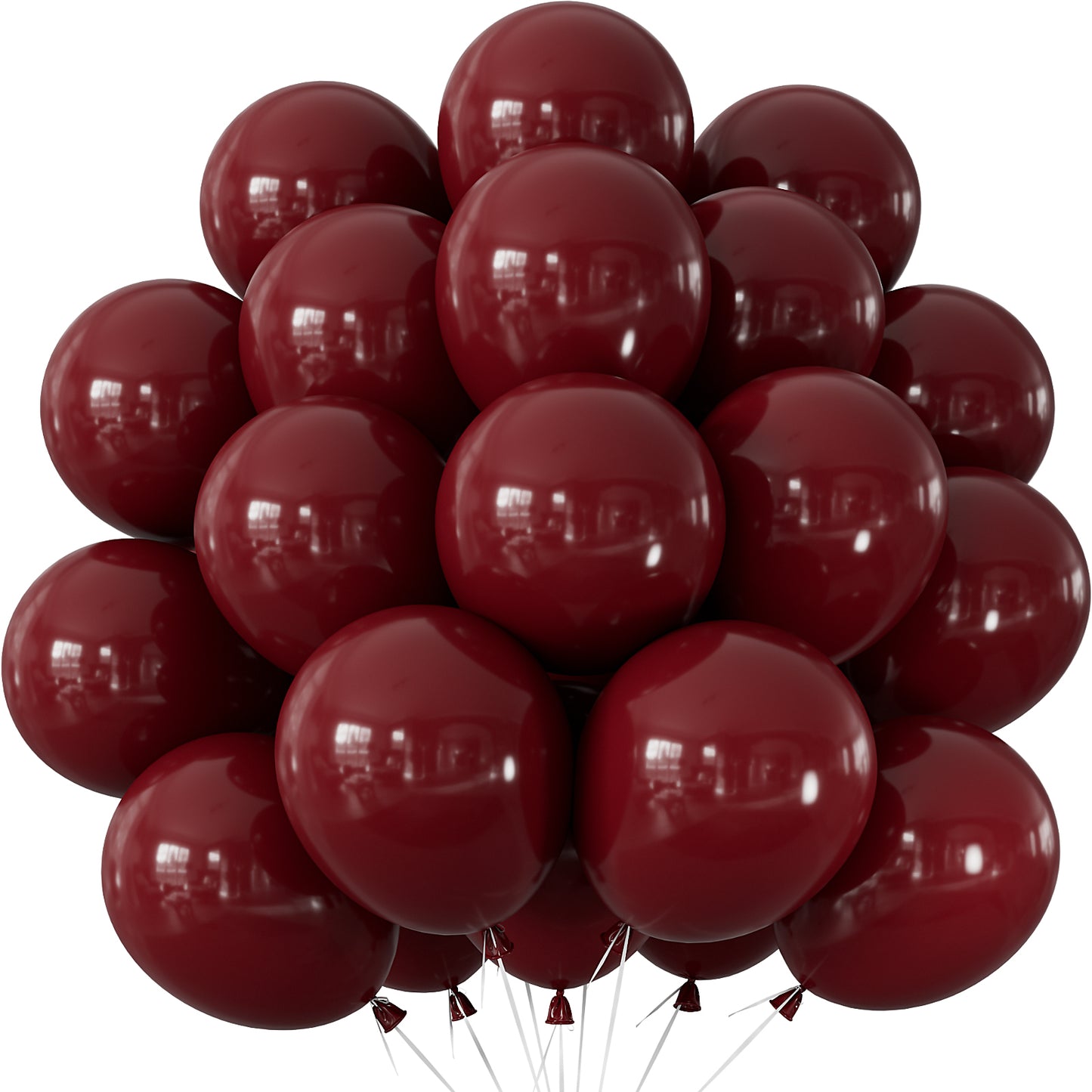 Adeyoo Burgundy Balloons - 50 Pcs 12 Inch Maroon Balloons Strong Thicken Burgundy Balloon Bright Wine Red Latex Party Balloon for Wedding Birthday Graduation Valentine's Day Proposal Party Decorations