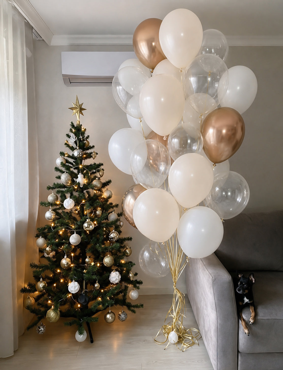 White and Gold Balloons, 50 Pcs 12 Inch Wedding Balloons Metallic Gold and Beige Balloons, Clear balloons, Nude Balloon, Engagement Balloons for Boho Wedding Bridal Anniversary party