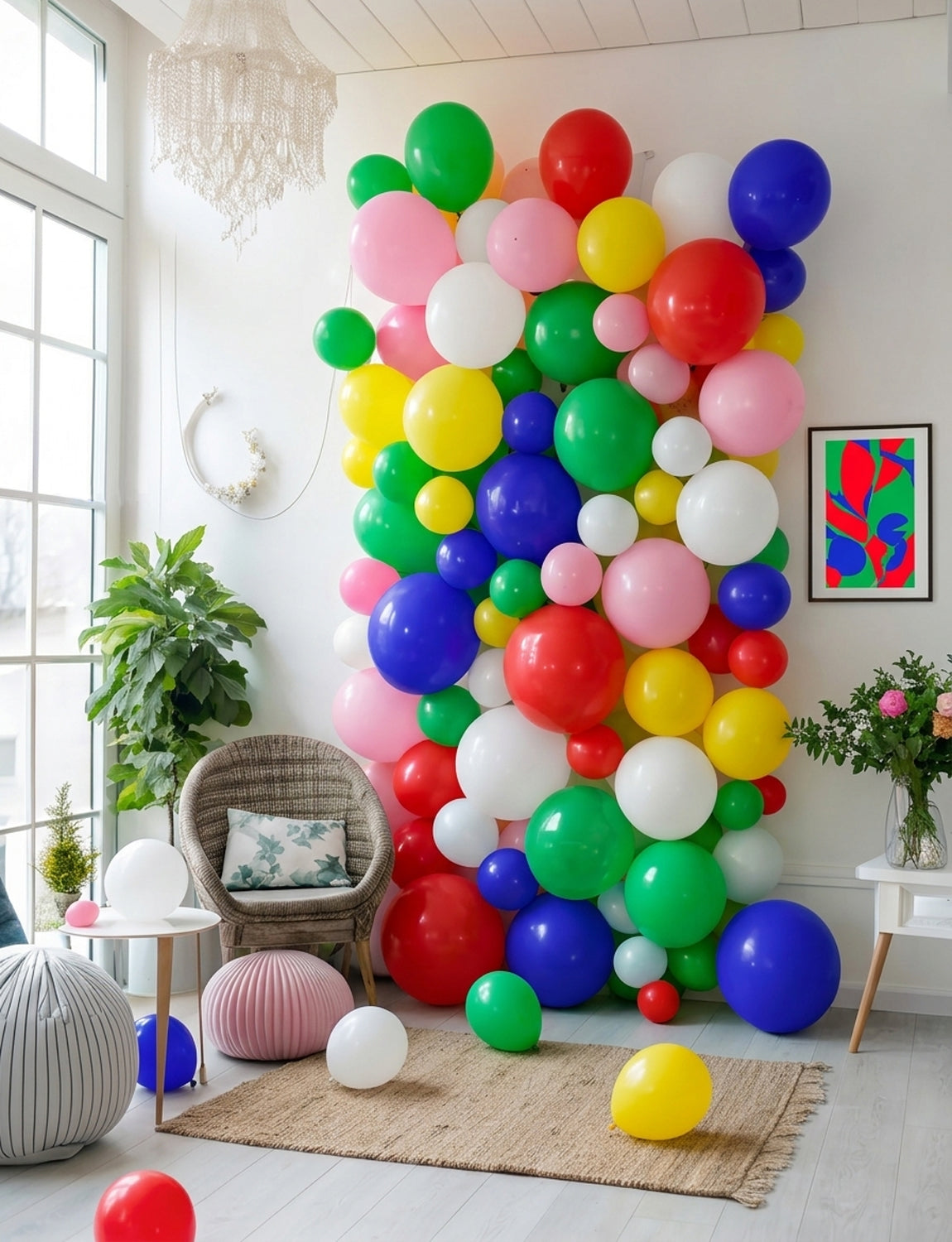18 Inch Rainbow Balloons, 24 Pcs Large Colourful Balloon, 12 Colours Giant Multicoloured Balloons for Rainbow Birthday Decorations, Party Balloons for Birthday Wedding Easter Baby Shower Parties