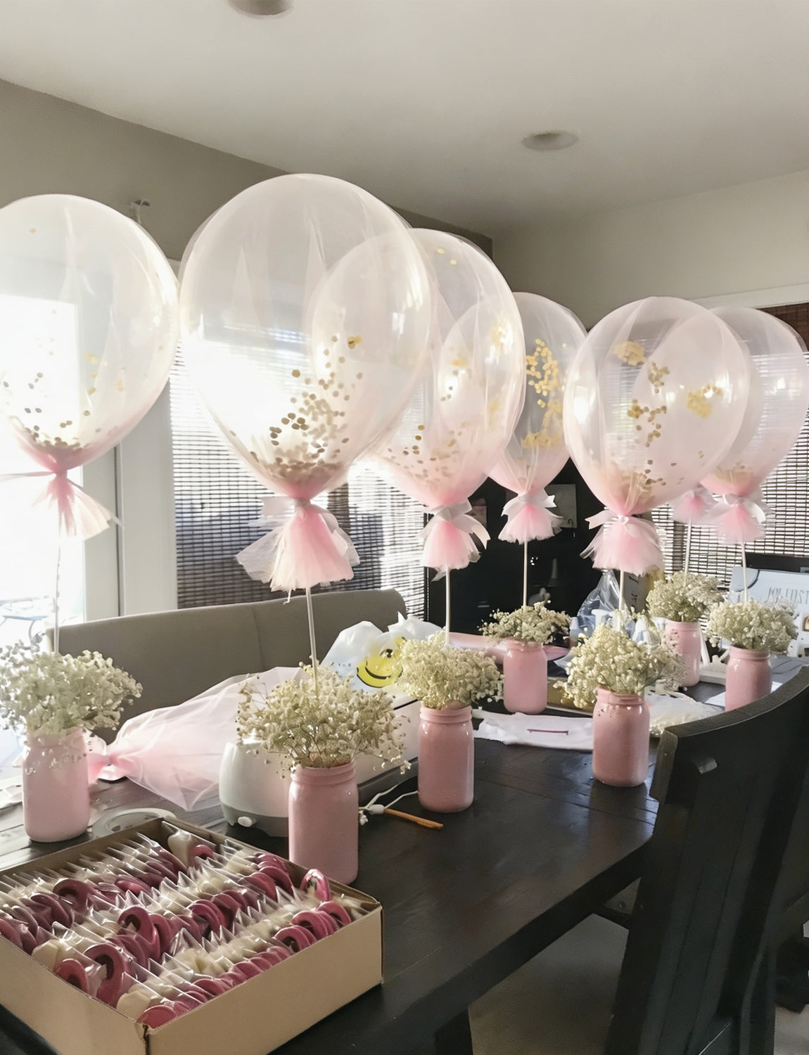 Clear Balloons, 24 Pcs 18 Inch Clear Latex Balloons with Ribbon Large Transparent Balloons for Birthday Decorations, Party Balloons for Birthday Wedding Anniversary Bridal Baby Shower