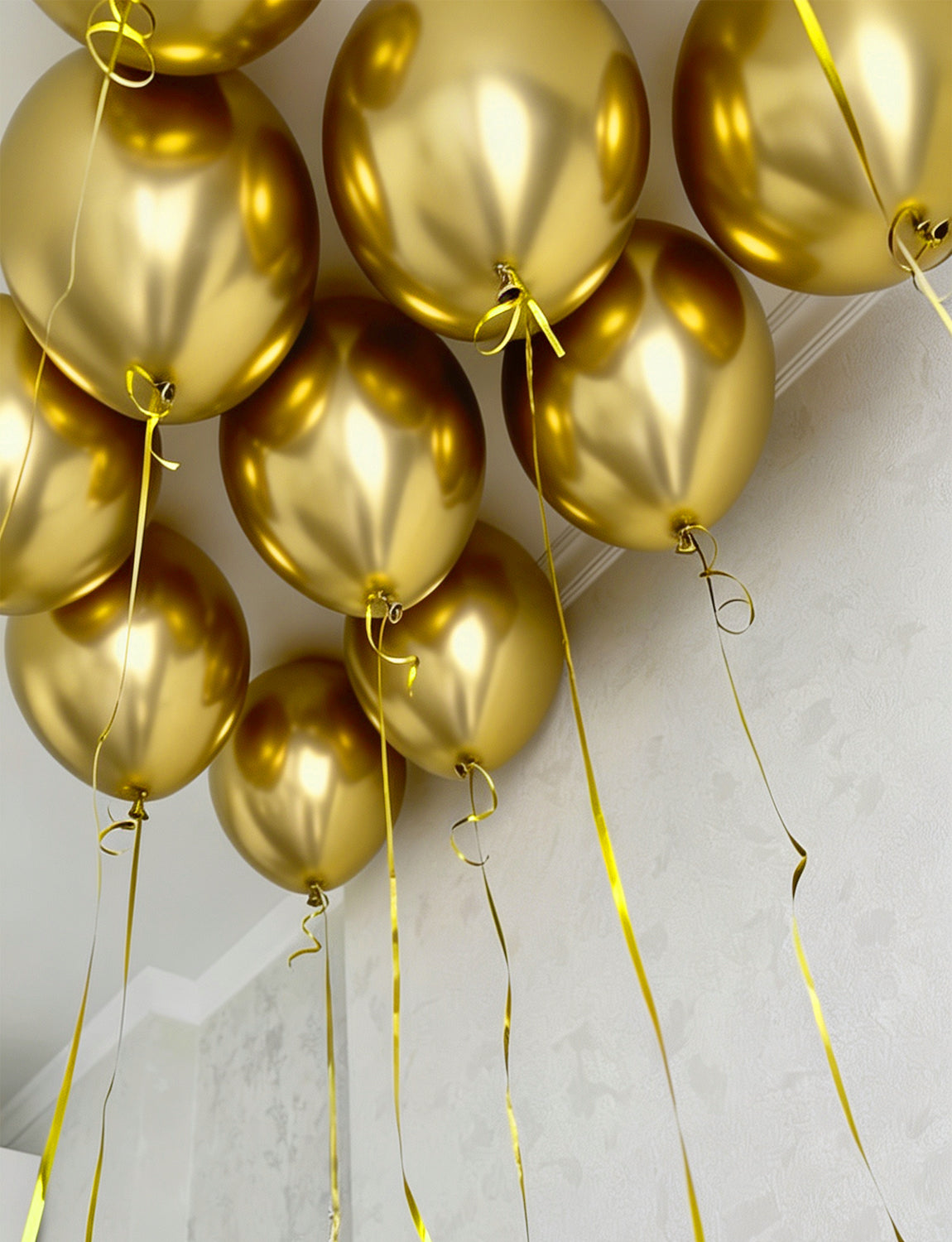 Gold Balloons - 12 Inch Metallic Gold Balloons for Party Decorations 50Pcs Strong Thicken Metallic Gold Balloons Round Latex Balloons for Birthday Wedding Christmas New Year Eve Engagement