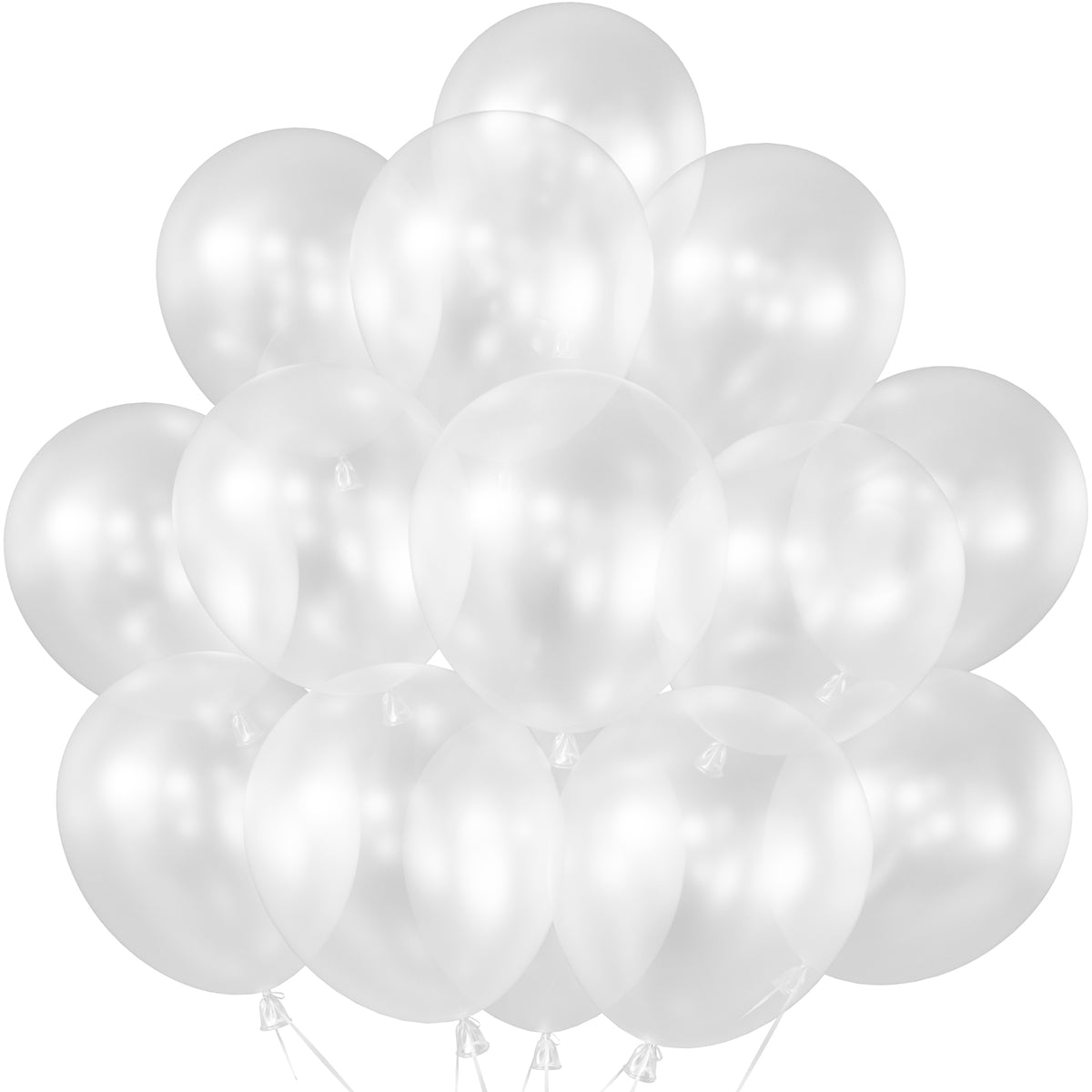 Clear Balloons, 24 Pcs 18 Inch Clear Latex Balloons with Ribbon Large Transparent Balloons for Birthday Decorations, Party Balloons for Birthday Wedding Anniversary Bridal Baby Shower