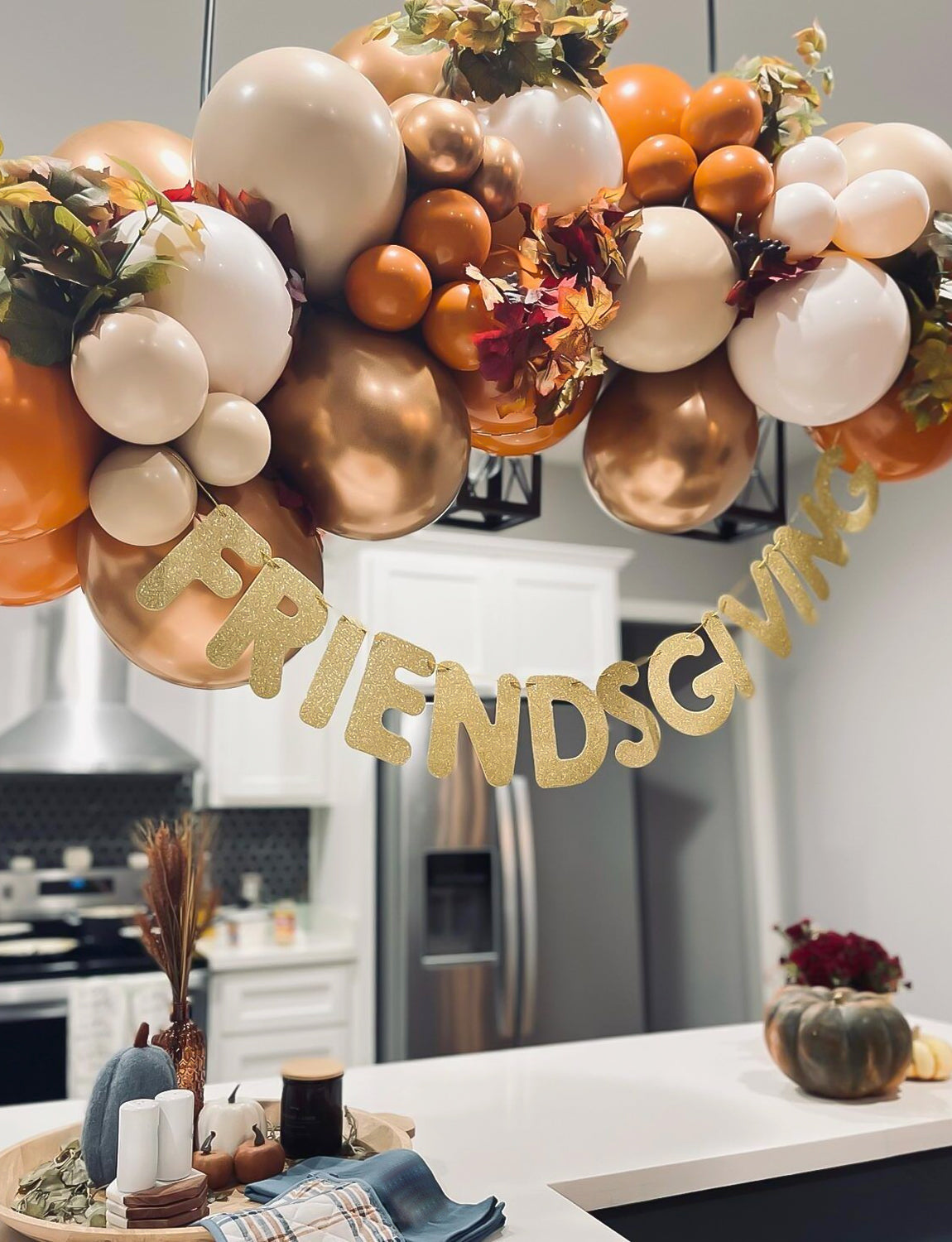 Fall Balloons, 50Pcs Orange White Nude Copper Confetti Balloons | 12 Inch Orange and White Balloons, Nude Copper Balloons for Fall Autumn Harvest Thanksgiving Halloween Party Decorations