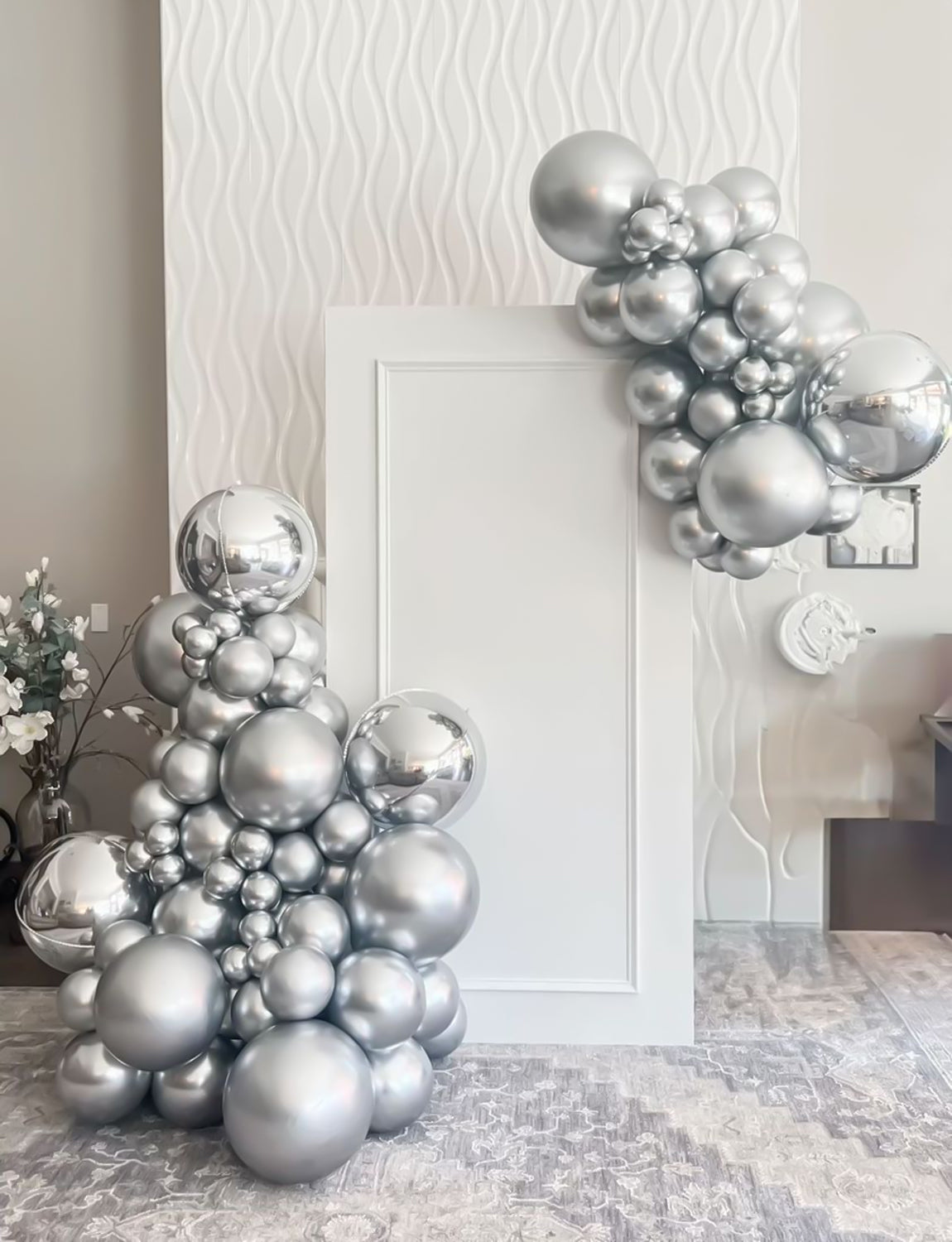 Silver Balloons - 12 Inch Metallic Silver Balloons for Party Decor 50Pcs Strong Thicken Metallic Silver Balloons Round Latex Balloons for Birthday Wedding Anniversary New Year Eve Engagement